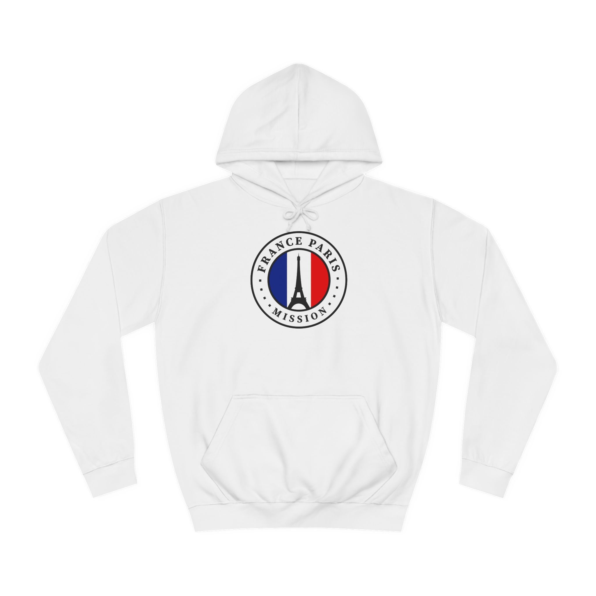 France Paris Mission Flag Logo (White Border) College Hoodie - Mission Wishlist - LDS Missionary Gift Store