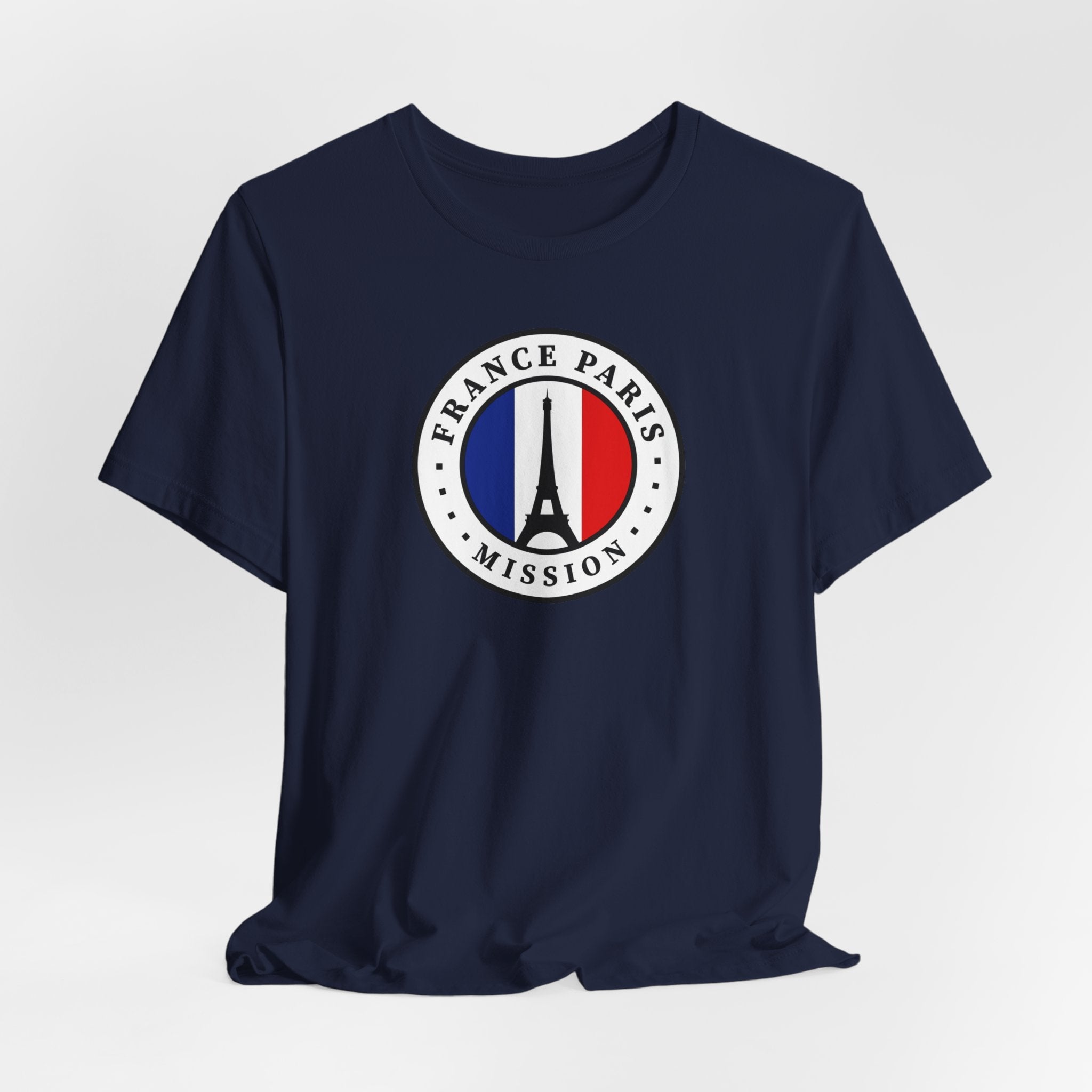 France Paris Mission Flag Logo (White Border) T-shirt - Mission Wishlist - LDS Missionary Gift Store