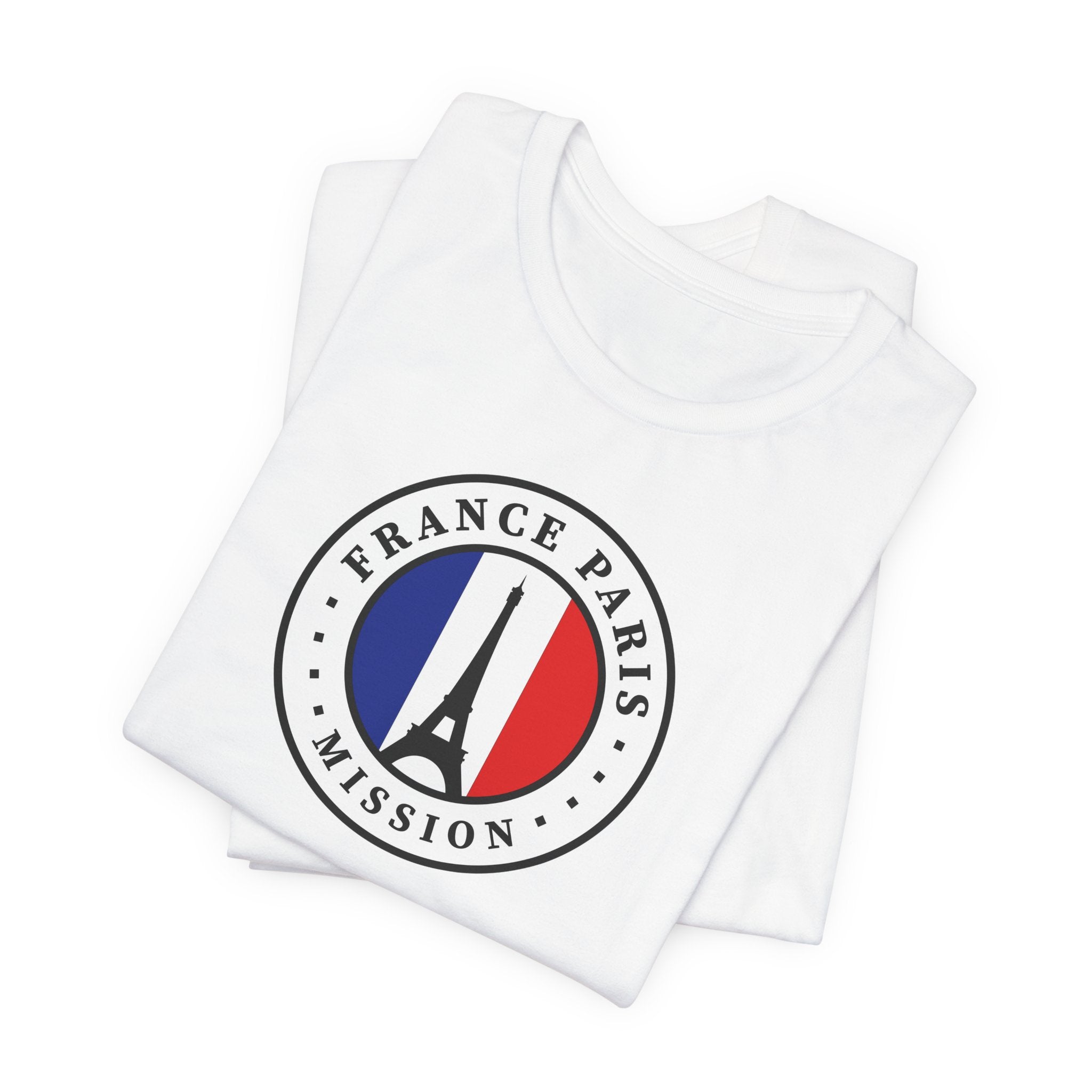 France Paris Mission Flag Logo (White Border) T-shirt - Mission Wishlist - LDS Missionary Gift Store