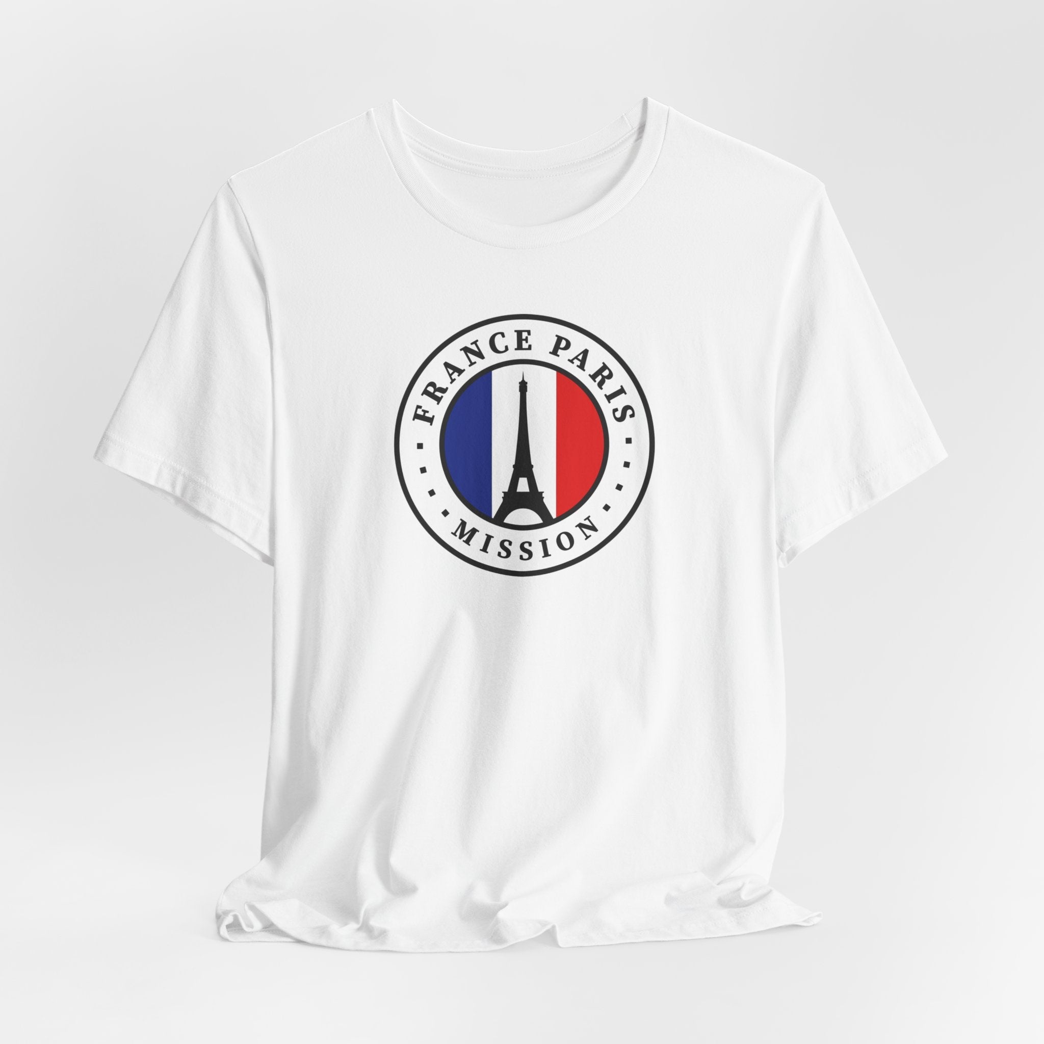 France Paris Mission Flag Logo (White Border) T-shirt - Mission Wishlist - LDS Missionary Gift Store