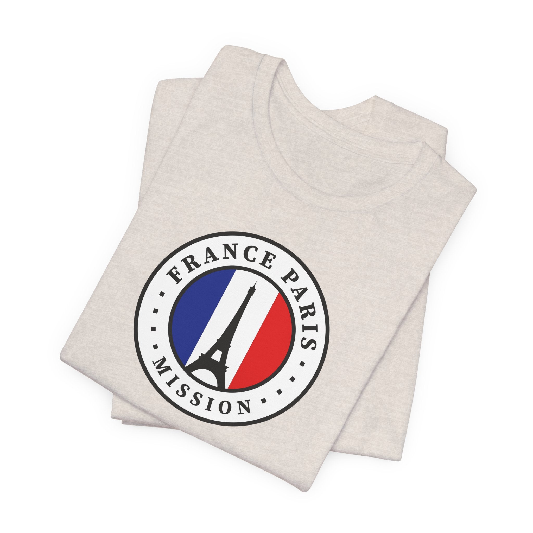 France Paris Mission Flag Logo (White Border) T-shirt - Mission Wishlist - LDS Missionary Gift Store