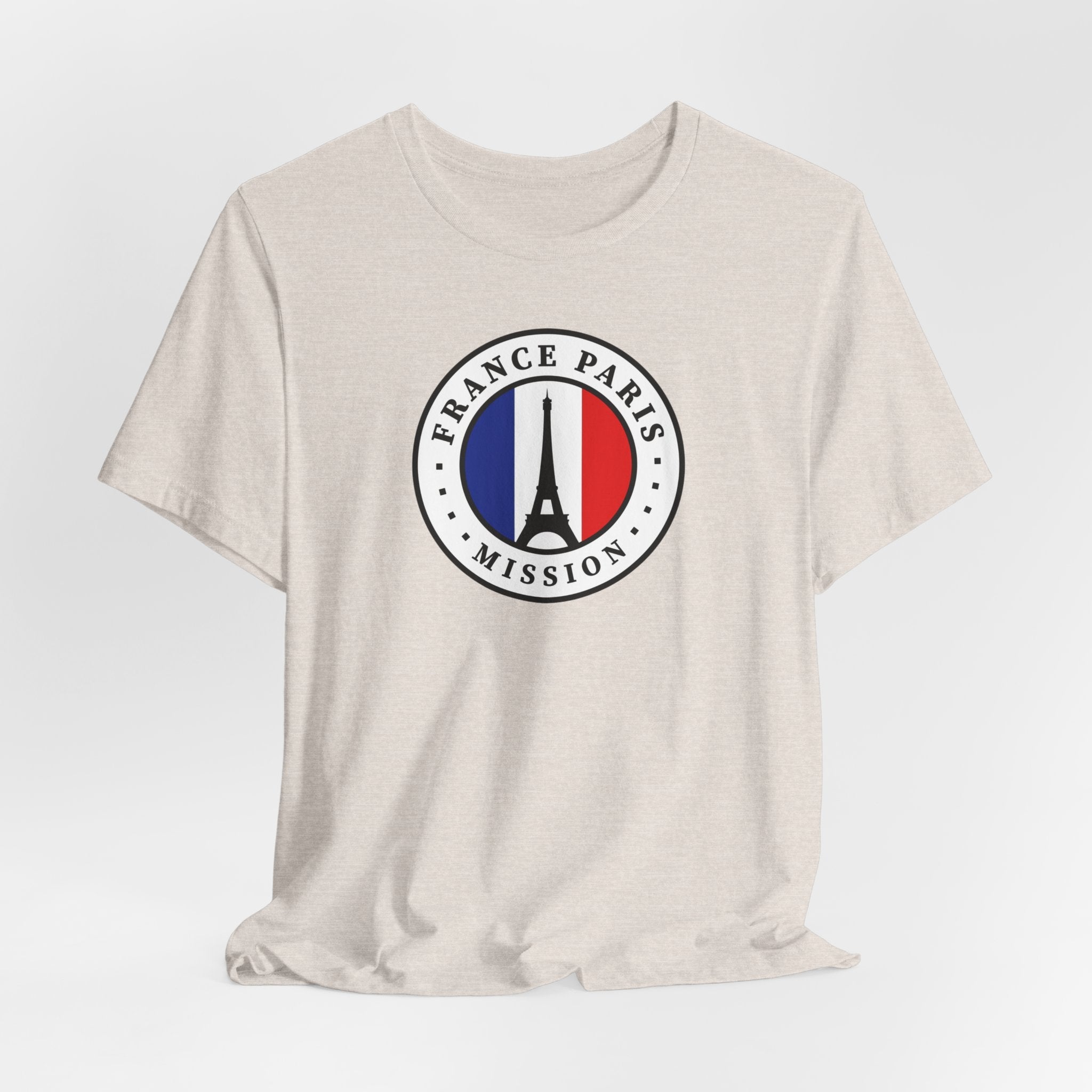 France Paris Mission Flag Logo (White Border) T-shirt - Mission Wishlist - LDS Missionary Gift Store