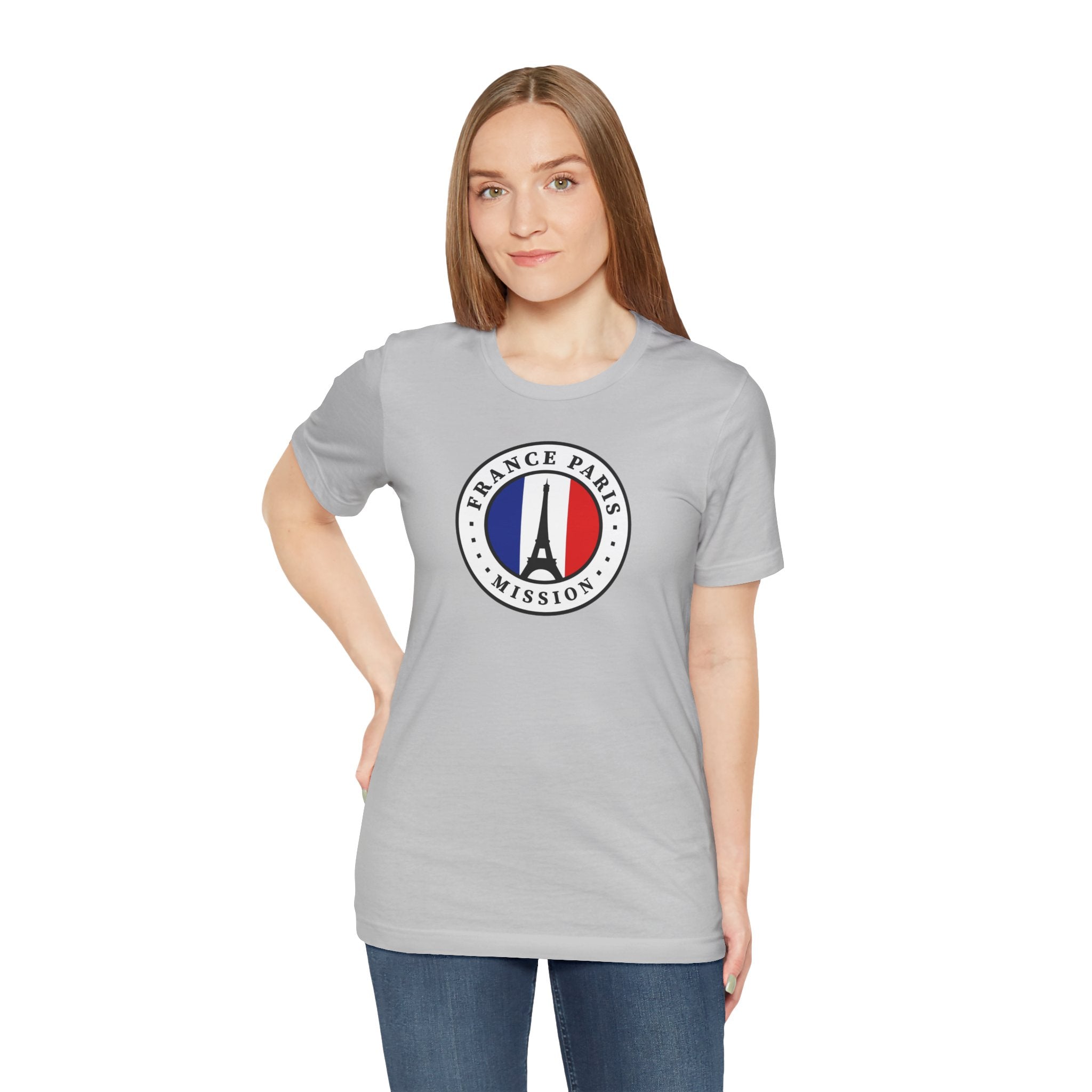 France Paris Mission Flag Logo (White Border) T-shirt - Mission Wishlist - LDS Missionary Gift Store