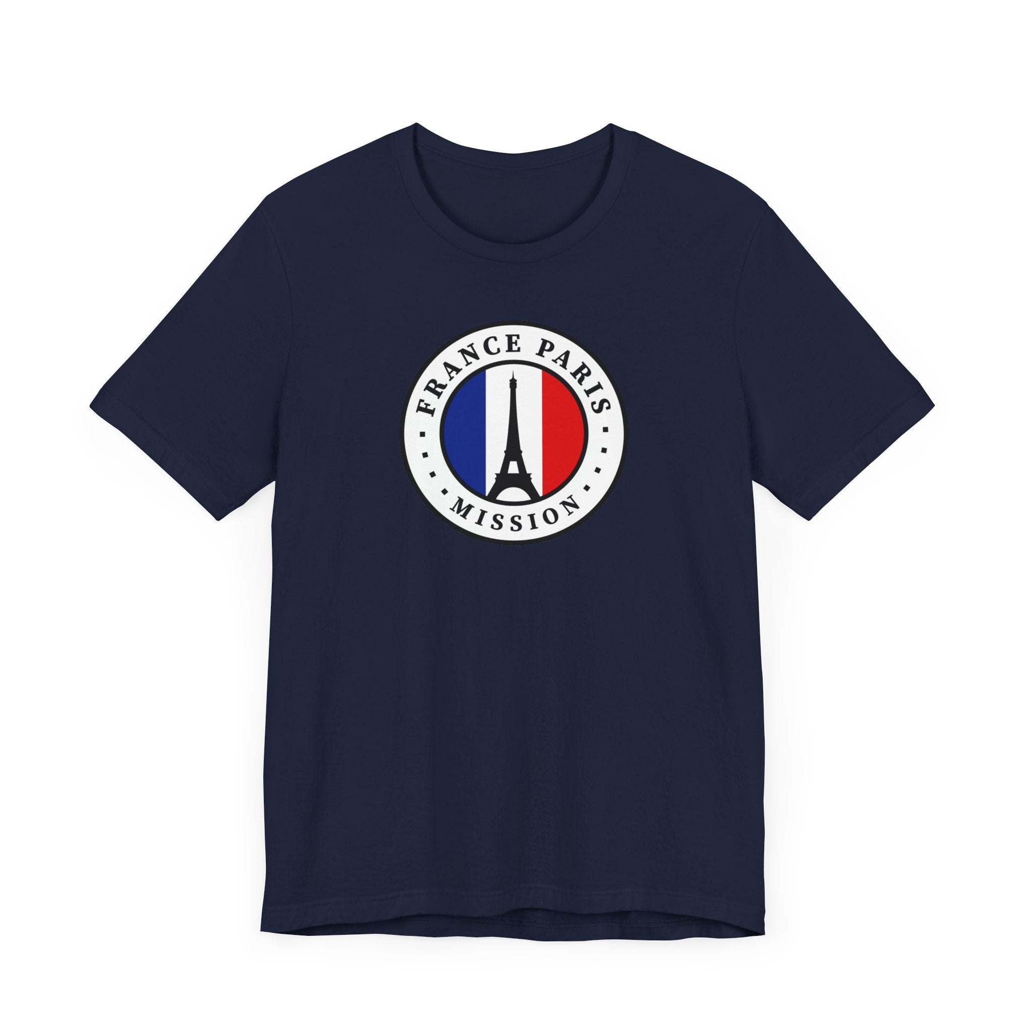 France Paris Mission Flag Logo (White Border) T-shirt - Mission Wishlist - LDS Missionary Gift Store