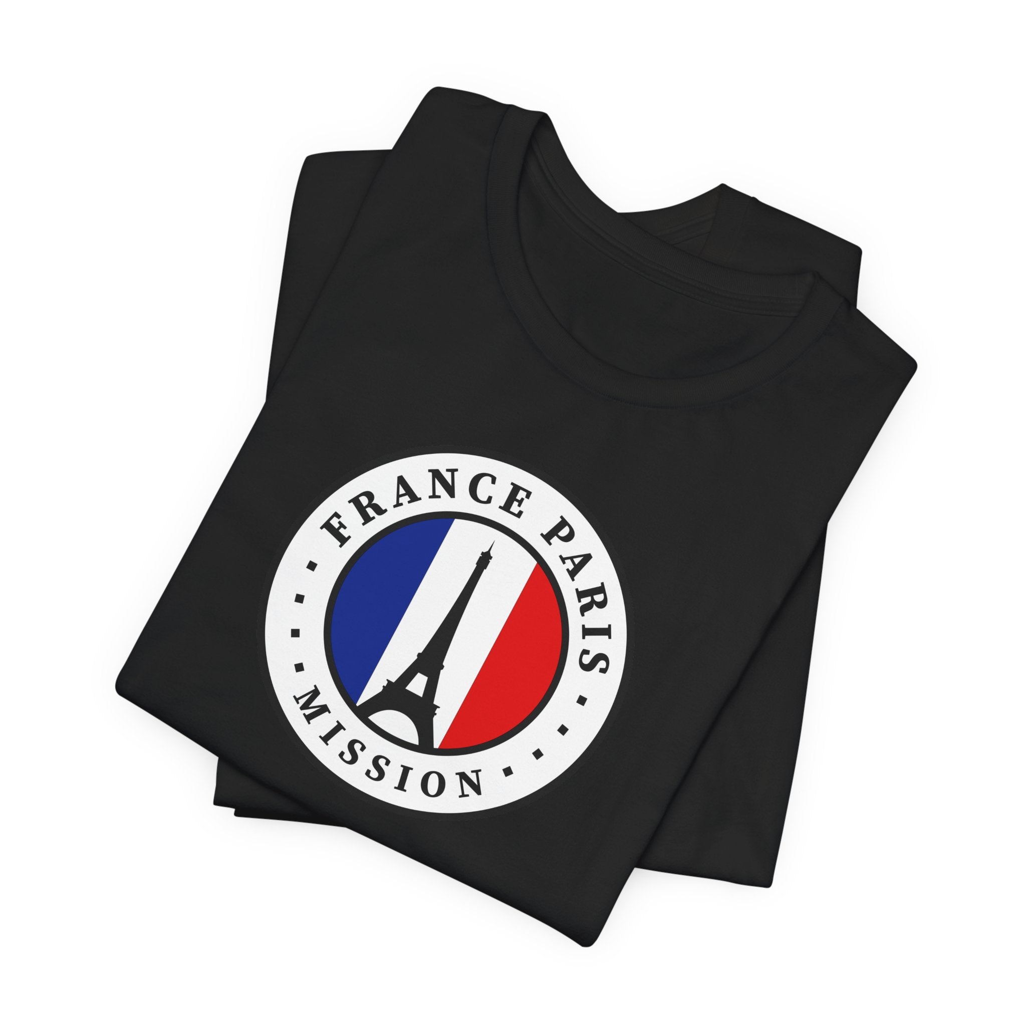 France Paris Mission Flag Logo (White Border) T-shirt - Mission Wishlist - LDS Missionary Gift Store