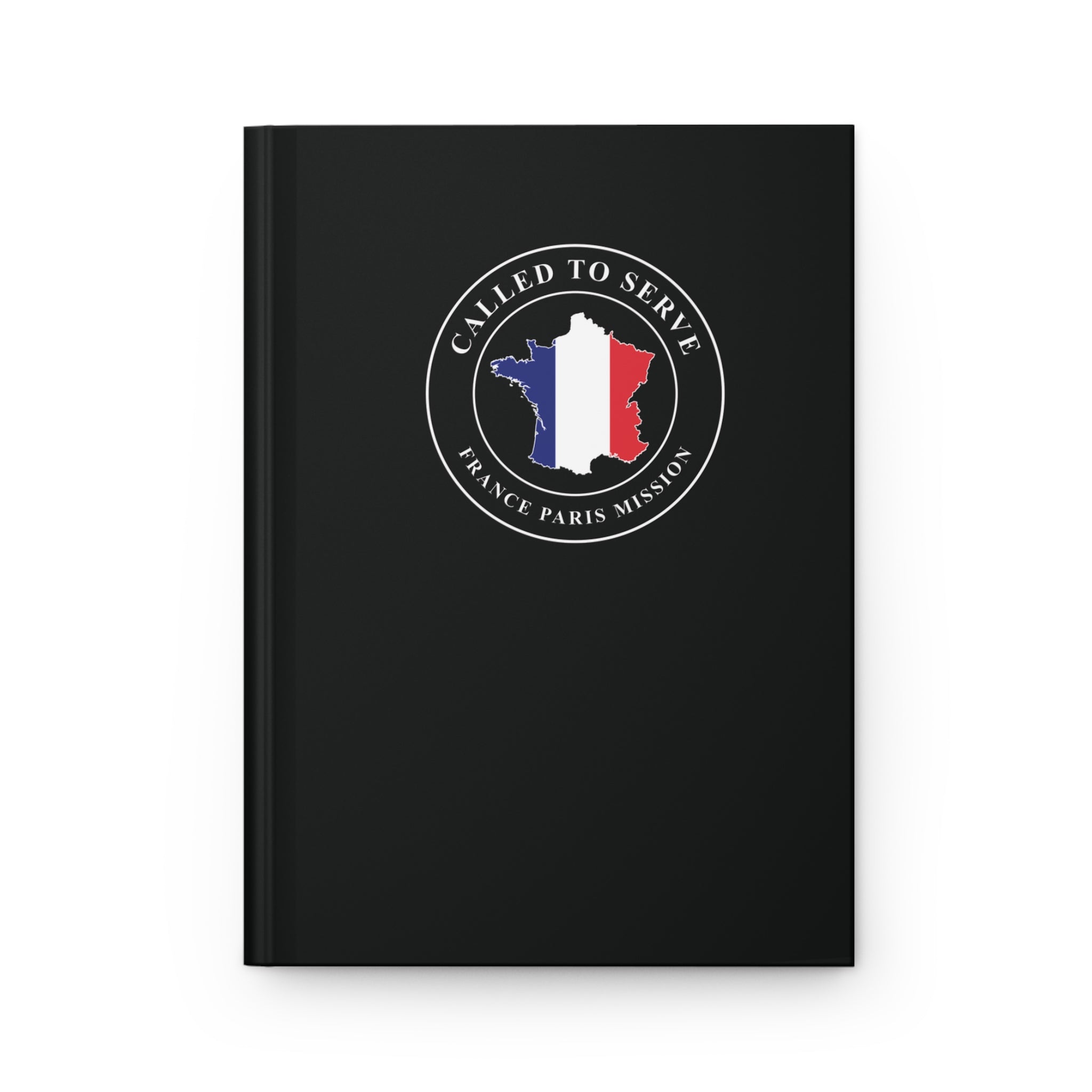 France Paris Mission Flag Map Called to Serve Black Hardcover Journal Matte - Mission Wishlist - LDS Missionary Gift Store