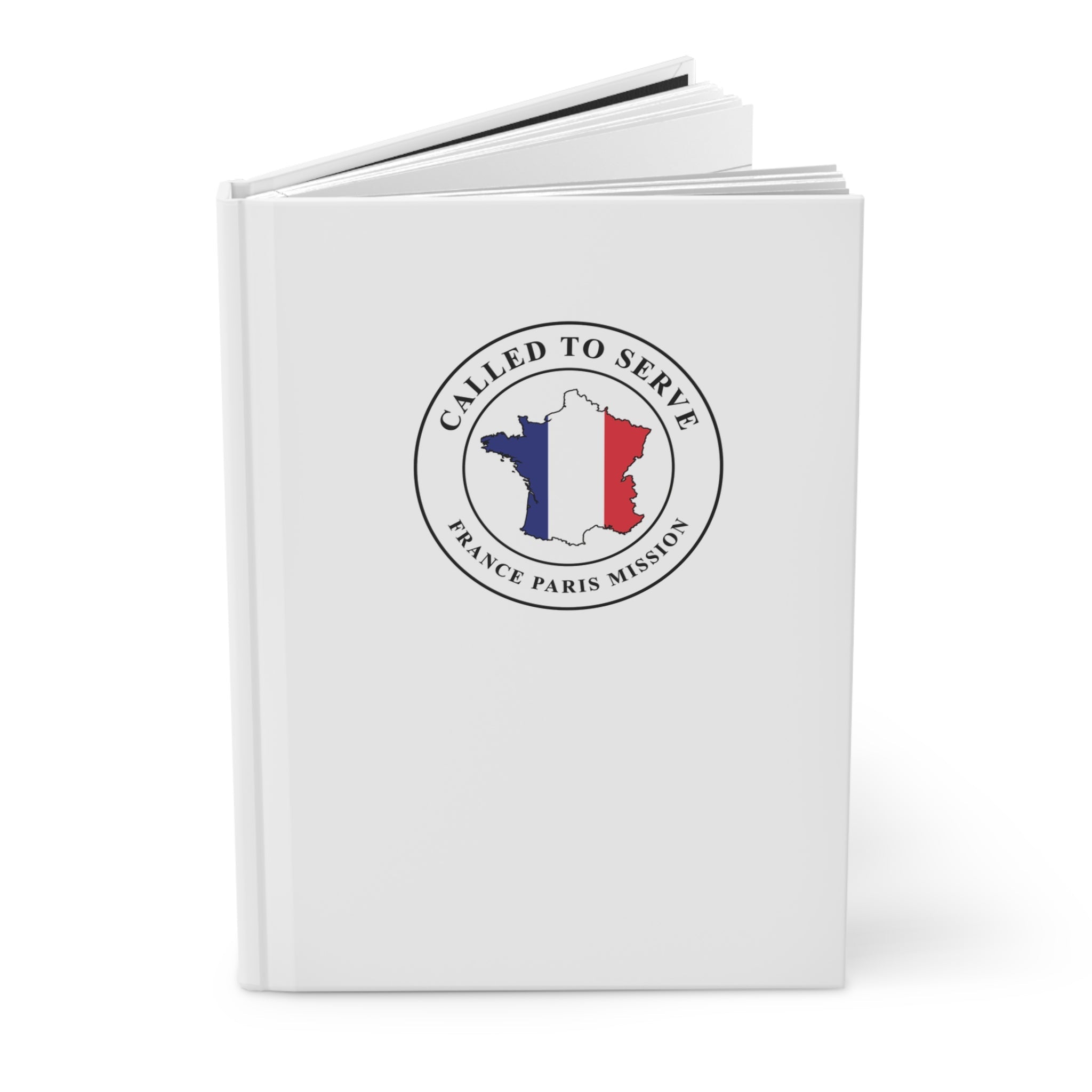 France Paris Mission Flag Map Called to Serve White Hardcover Journal Matte - Mission Wishlist - LDS Missionary Gift Store