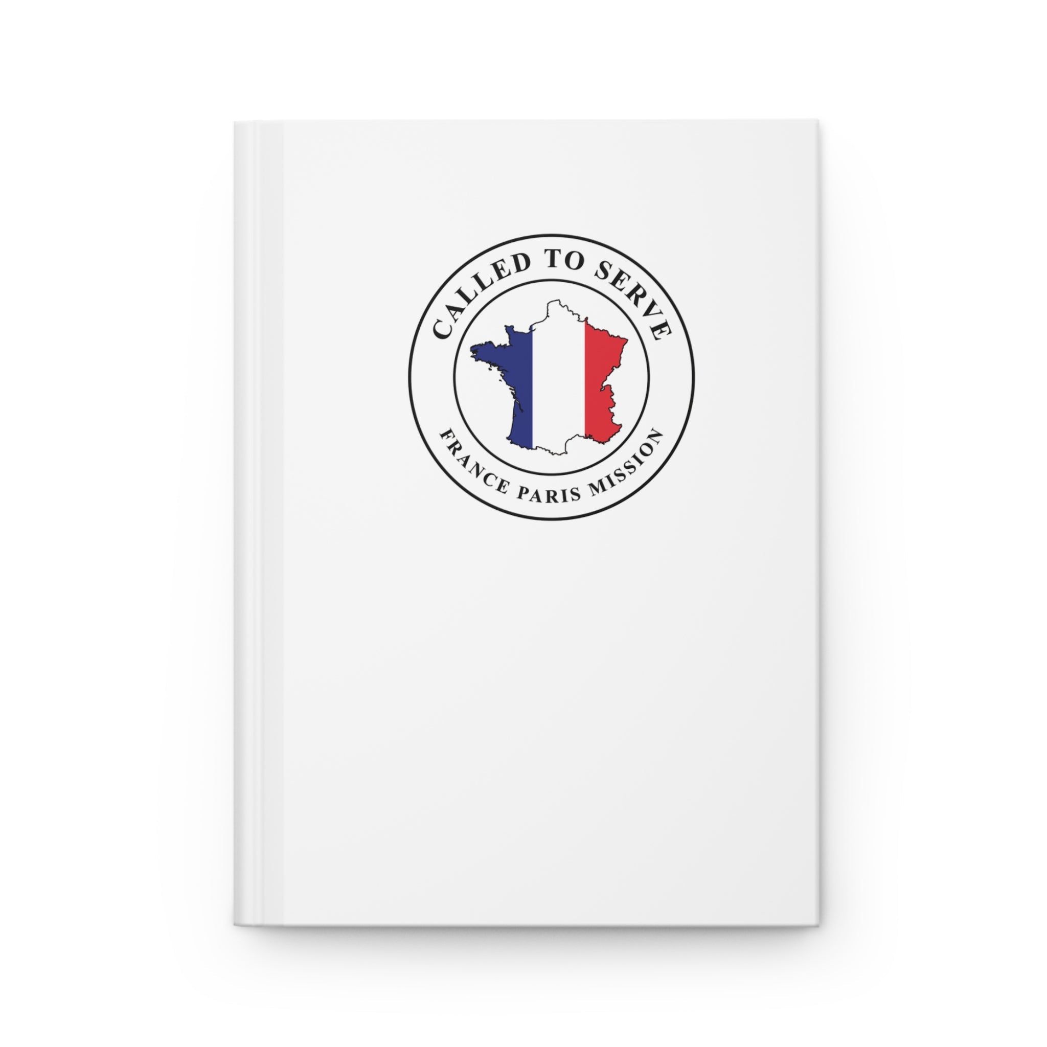 France Paris Mission Flag Map Called to Serve White Hardcover Journal Matte - Mission Wishlist - LDS Missionary Gift Store