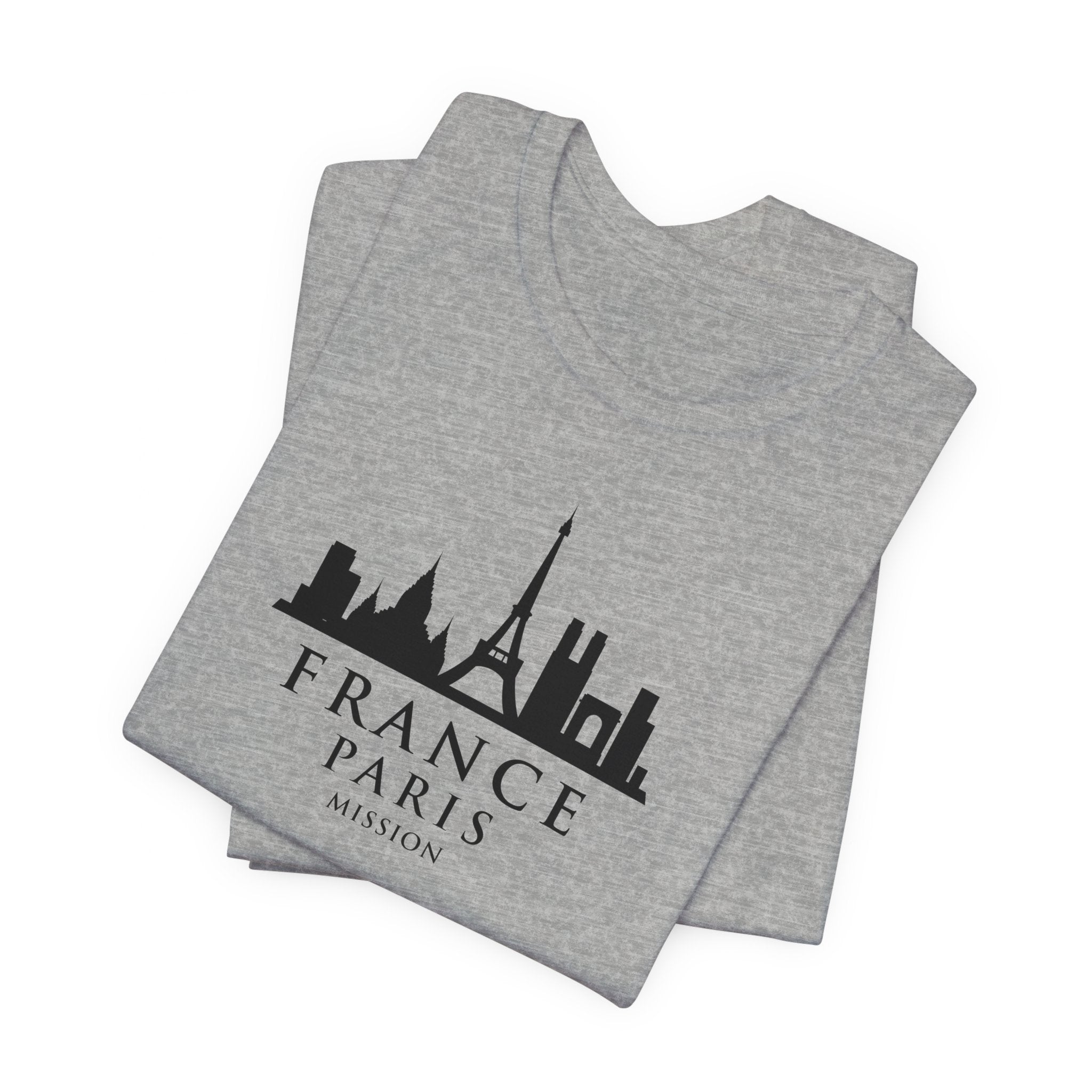 France Paris Mission Monochrome Logo T-Shirt - Mission Wishlist - LDS Missionary Gift Store
