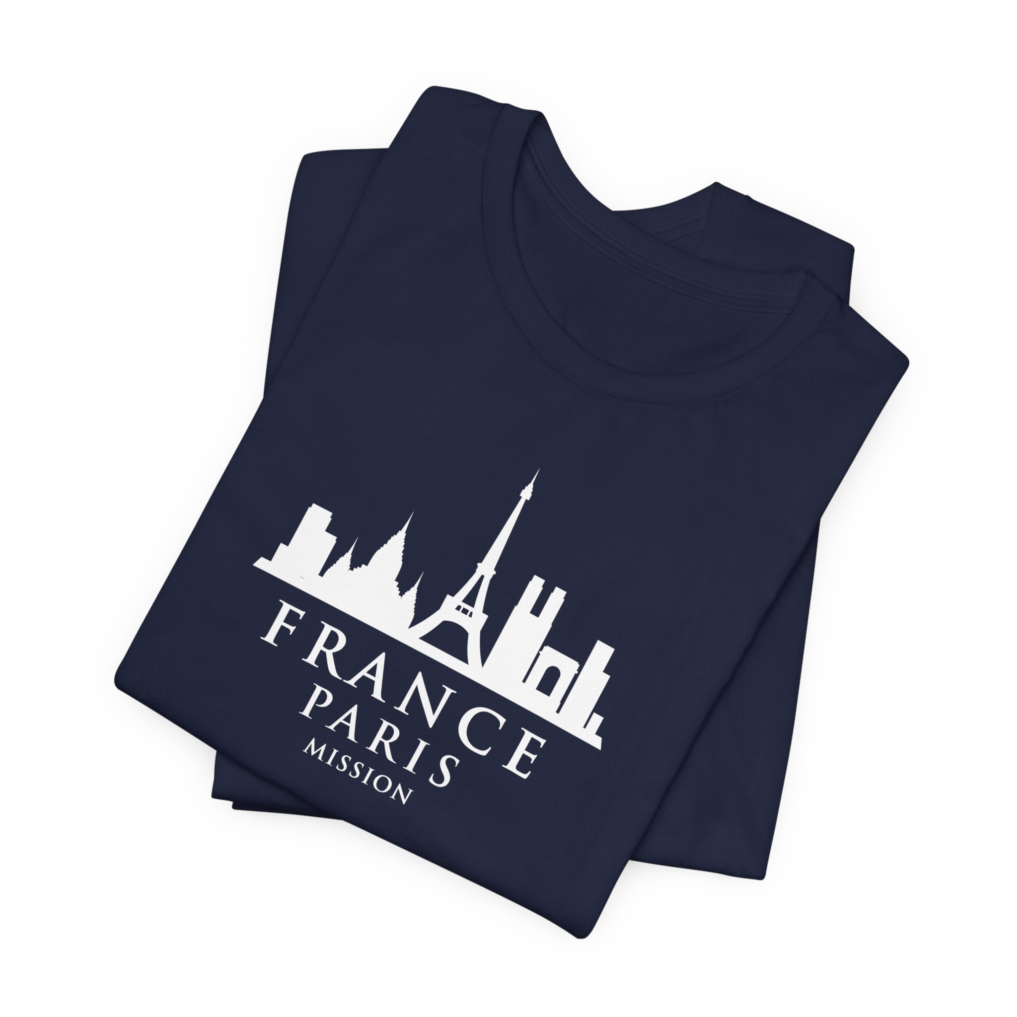 France Paris Mission Monochrome Logo T-Shirt - Mission Wishlist - LDS Missionary Gift Store