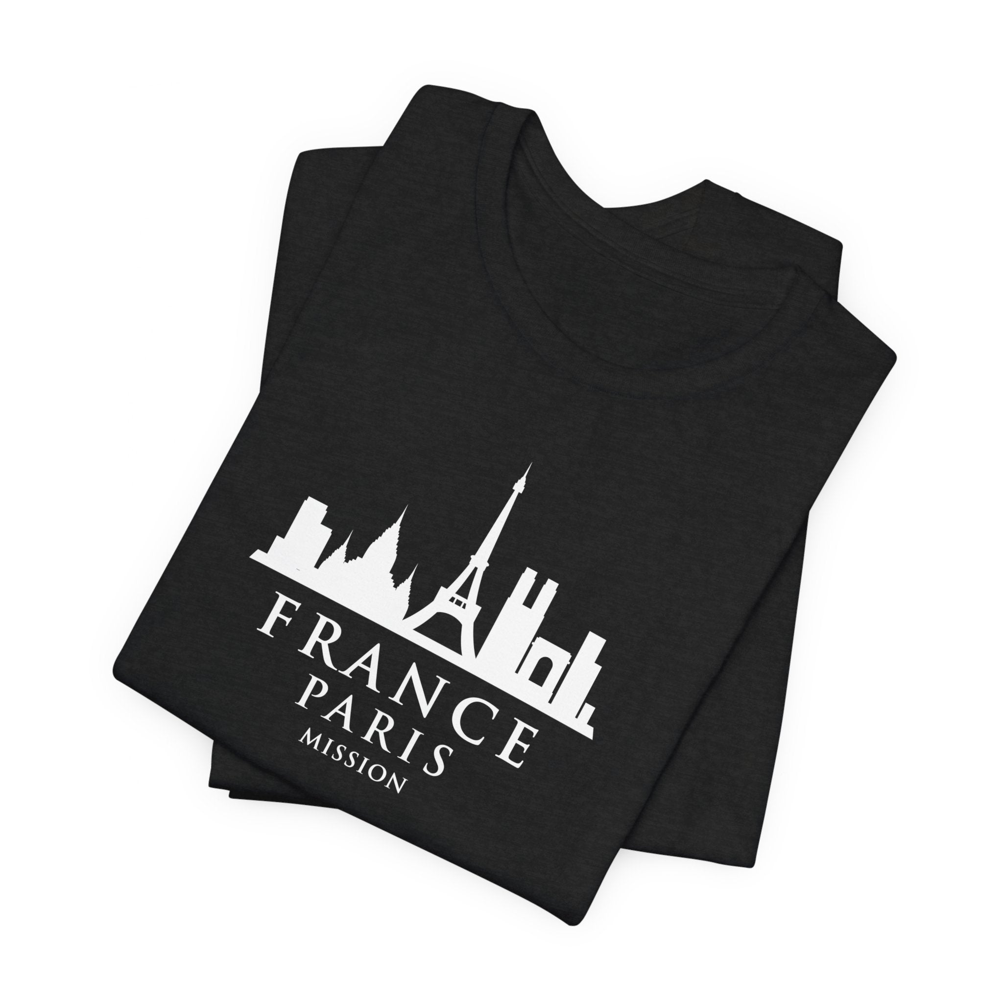 France Paris Mission Monochrome Logo T-Shirt - Mission Wishlist - LDS Missionary Gift Store