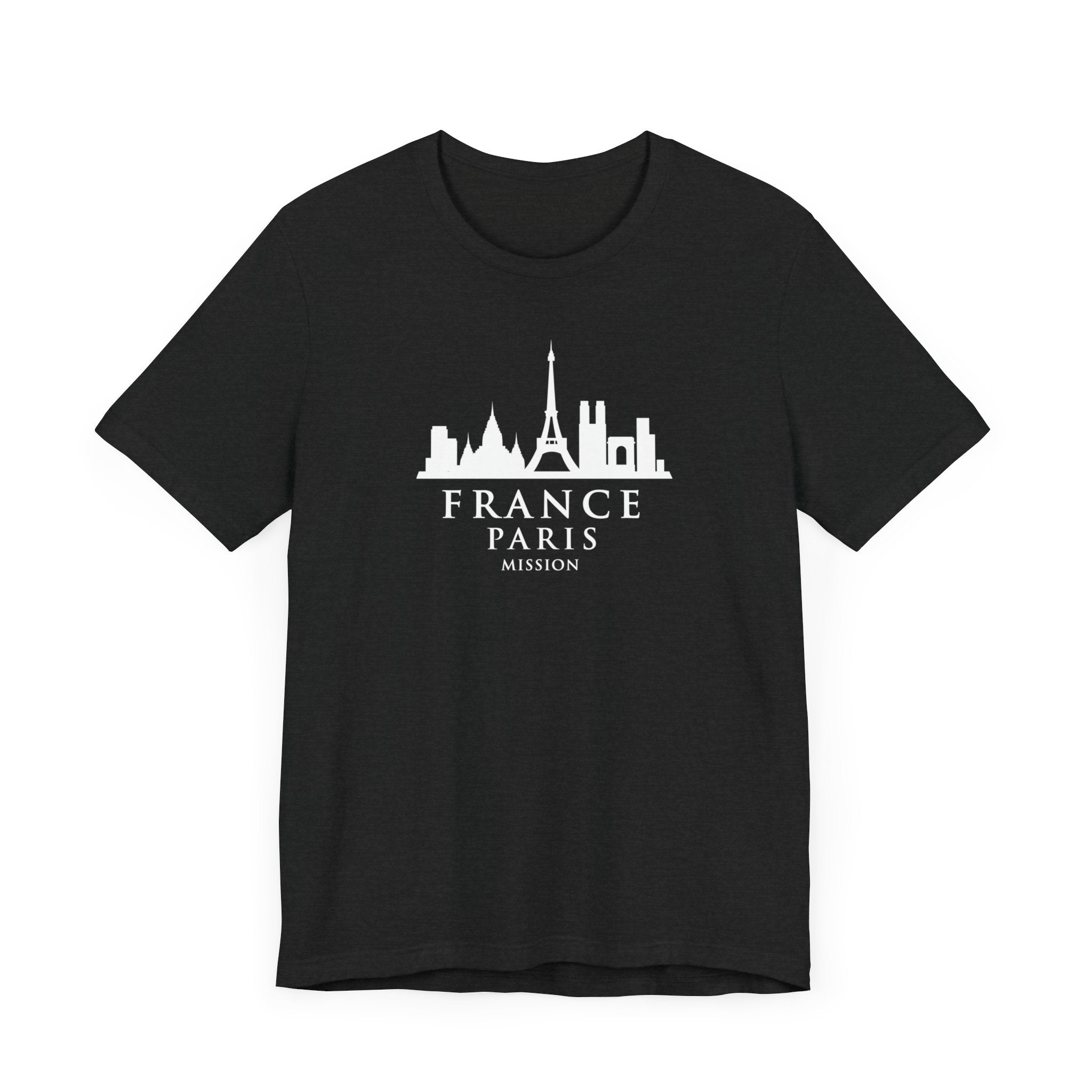France Paris Mission Monochrome Logo T-Shirt - Mission Wishlist - LDS Missionary Gift Store