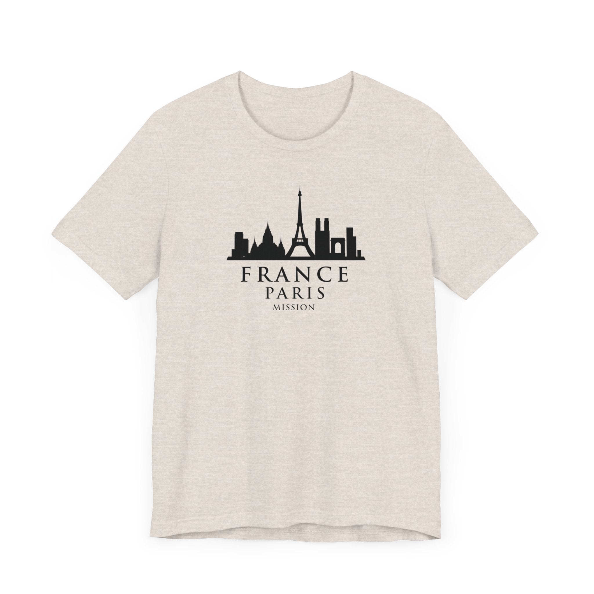 France Paris Mission Monochrome Logo T-Shirt - Mission Wishlist - LDS Missionary Gift Store