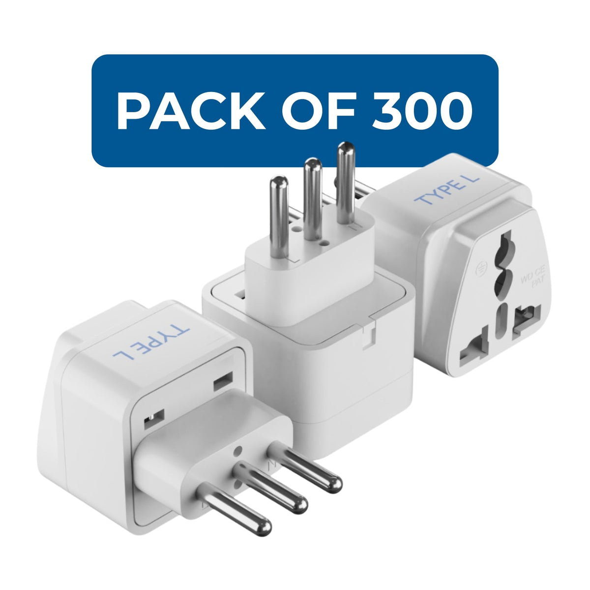 Italy Travel Adapter - Type L - 3 Pack (GP-12A)