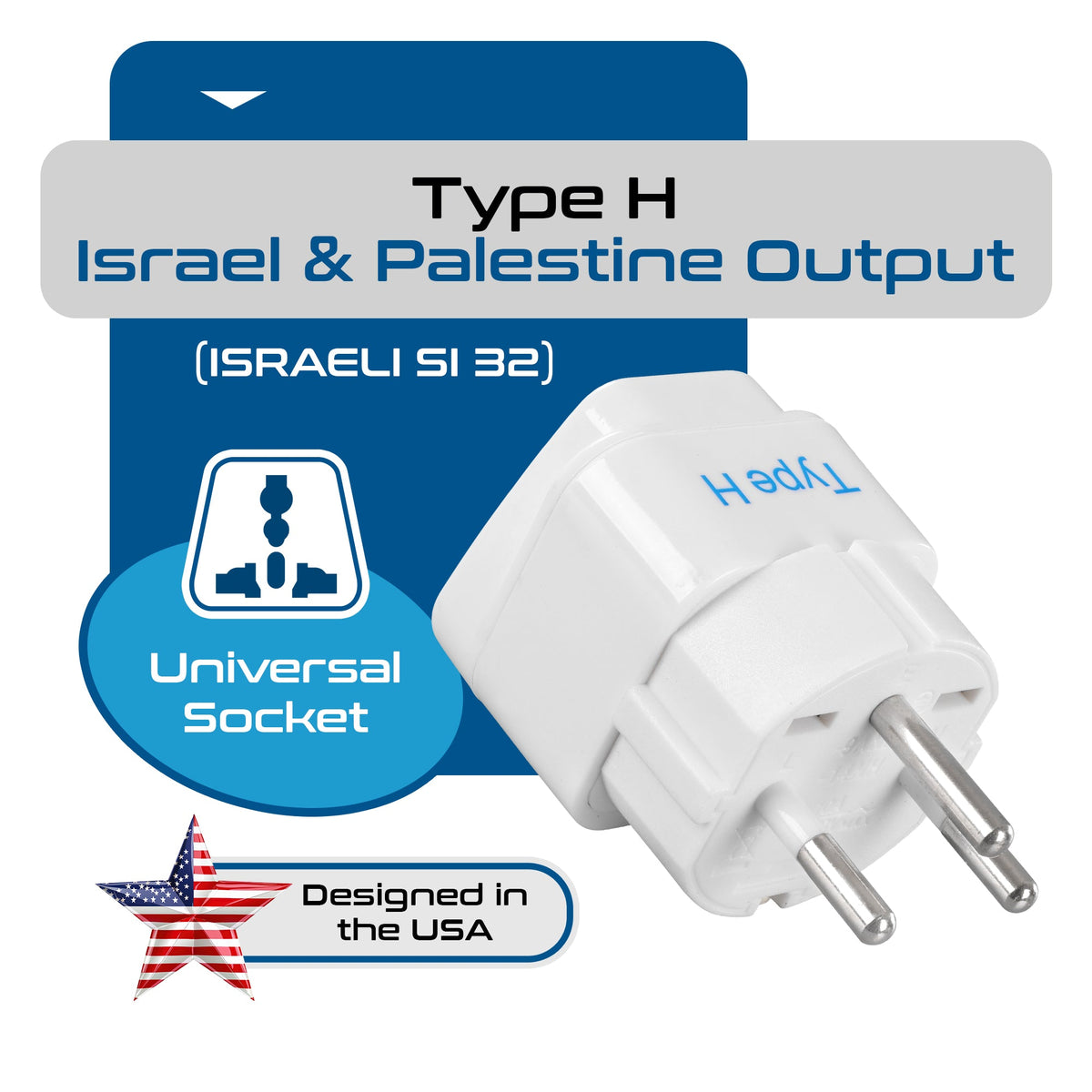Israel Travel Adapter - Type H - 3 Pack (GP-14)