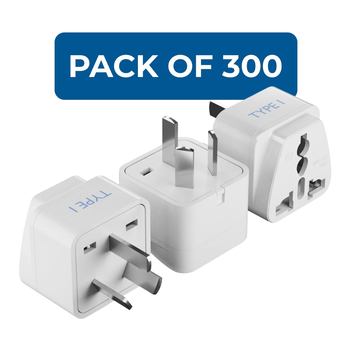 Australia, China Travel Adapter - Type I - 3 Pack (GP-16)
