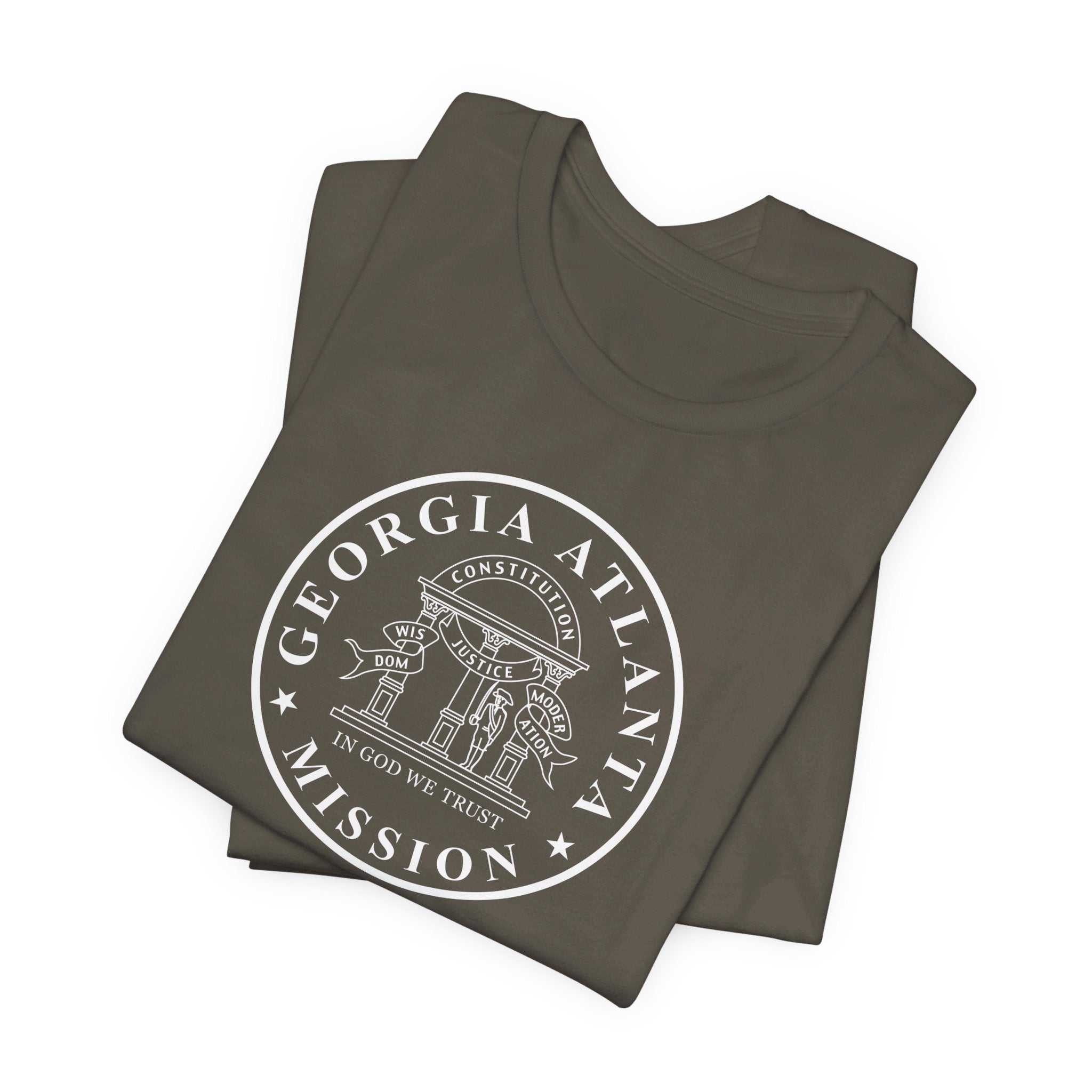 Georgia Atlanta Mission Circular Monochrome Logo T-Shirt - Mission Wishlist - LDS Missionary Gift Store