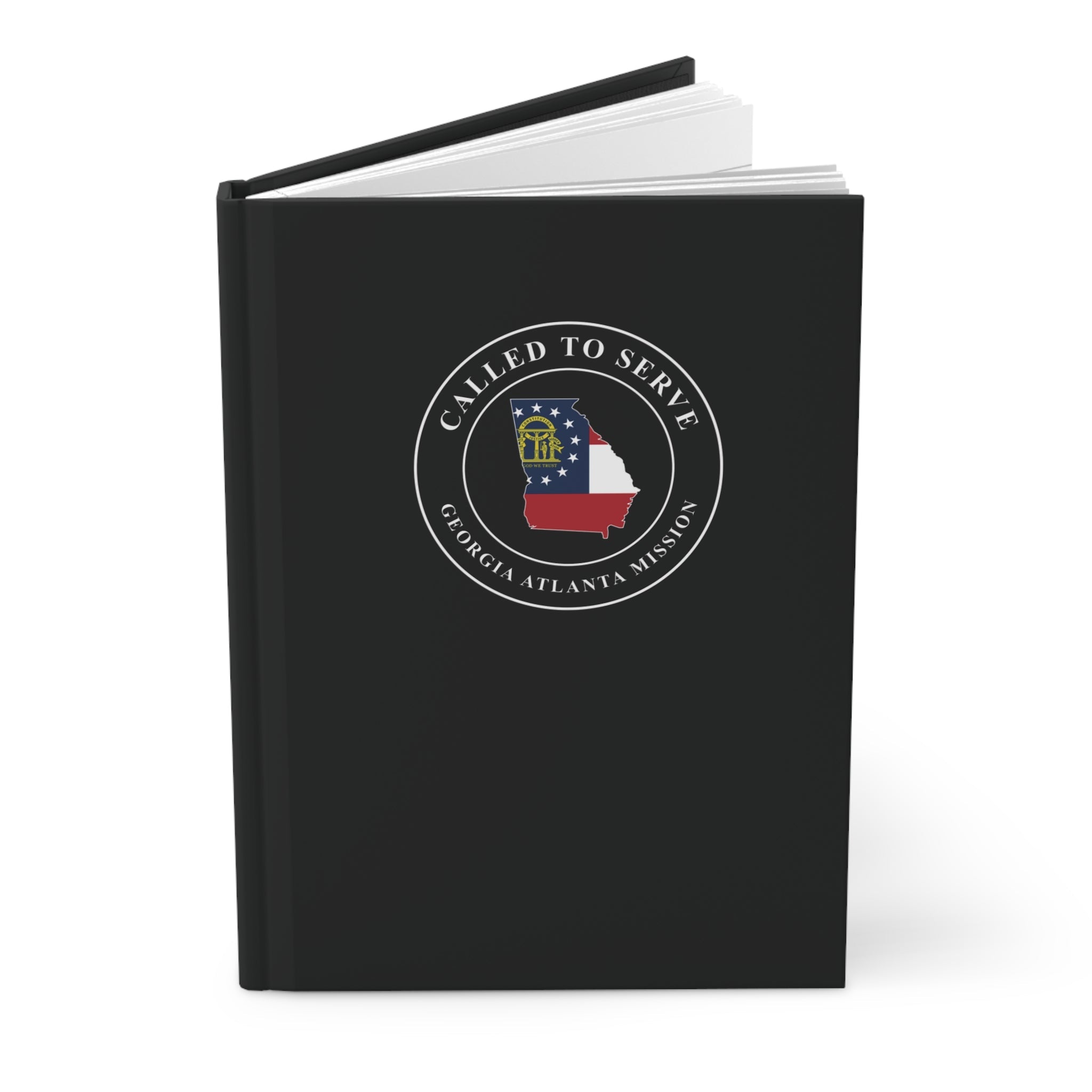 Georgia Atlanta Mission Flag Map Called to Serve Black Hardcover Journal Matte - Latter-Day Saint LDS Missionary Gift - Book of Mormon