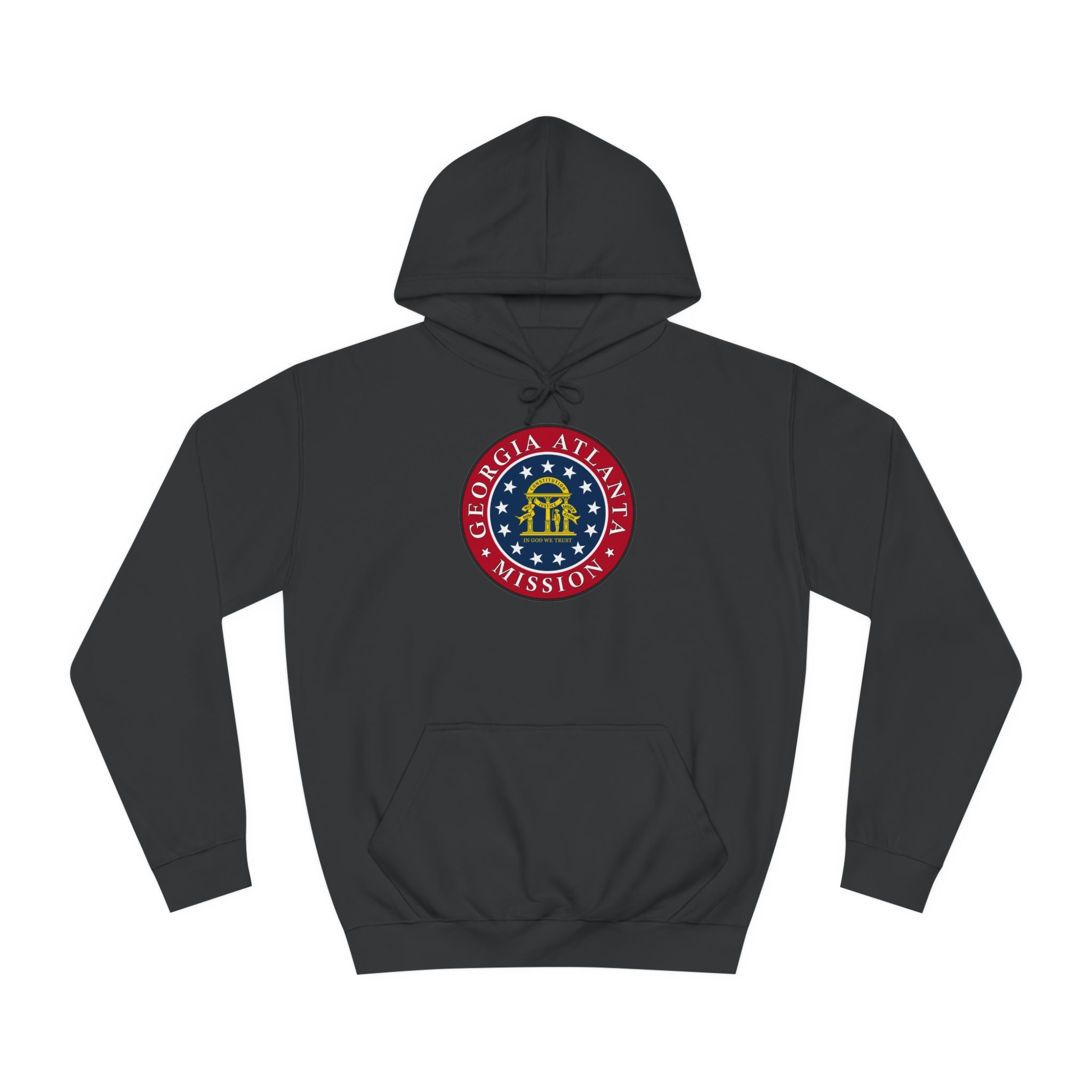 Georgia Atlanta Mission State Flag Logo (Black Border) College Hoodie
