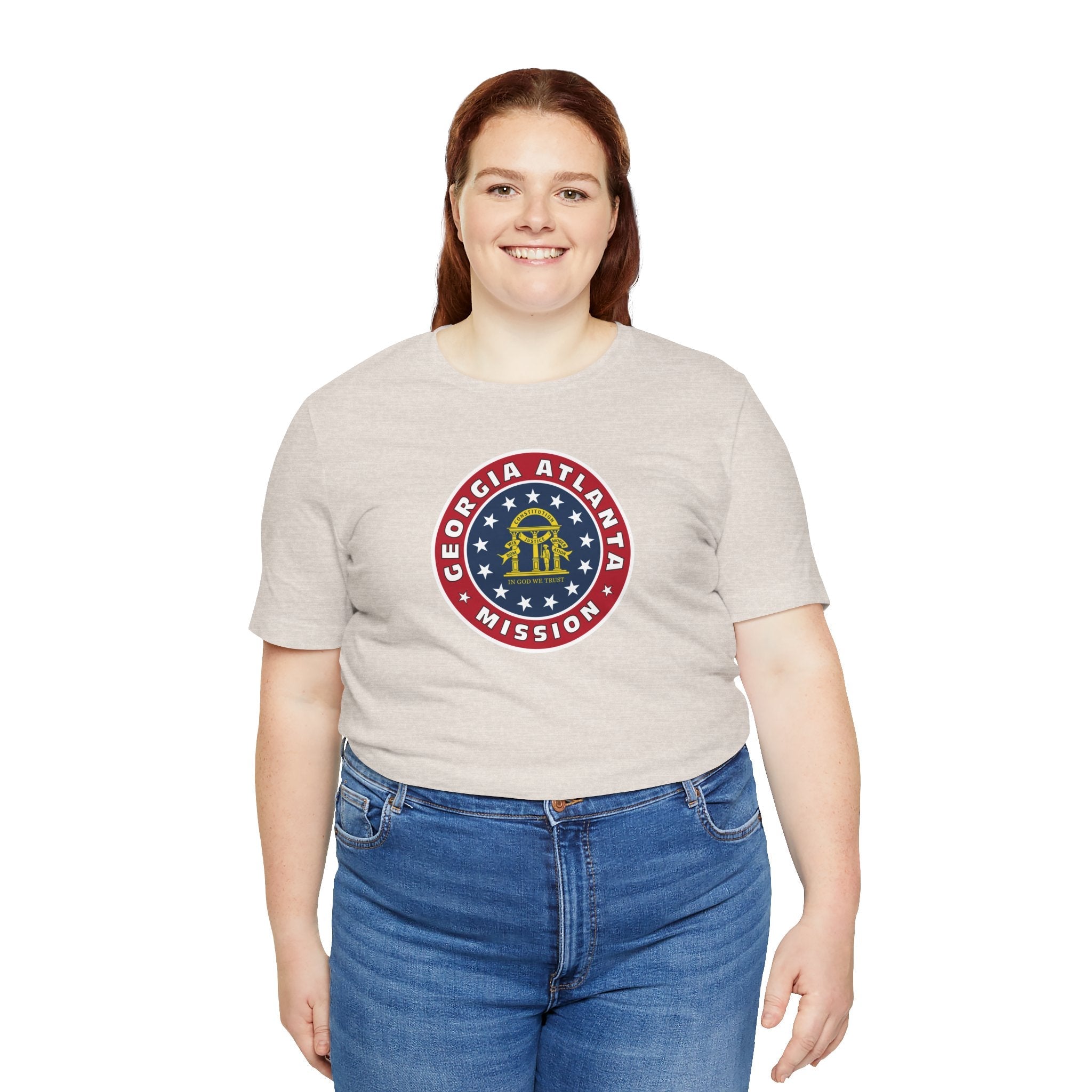 Georgia Atlanta Mission State Flag Logo (White Border) T-shirt - Mission Wishlist - LDS Missionary Gift Store