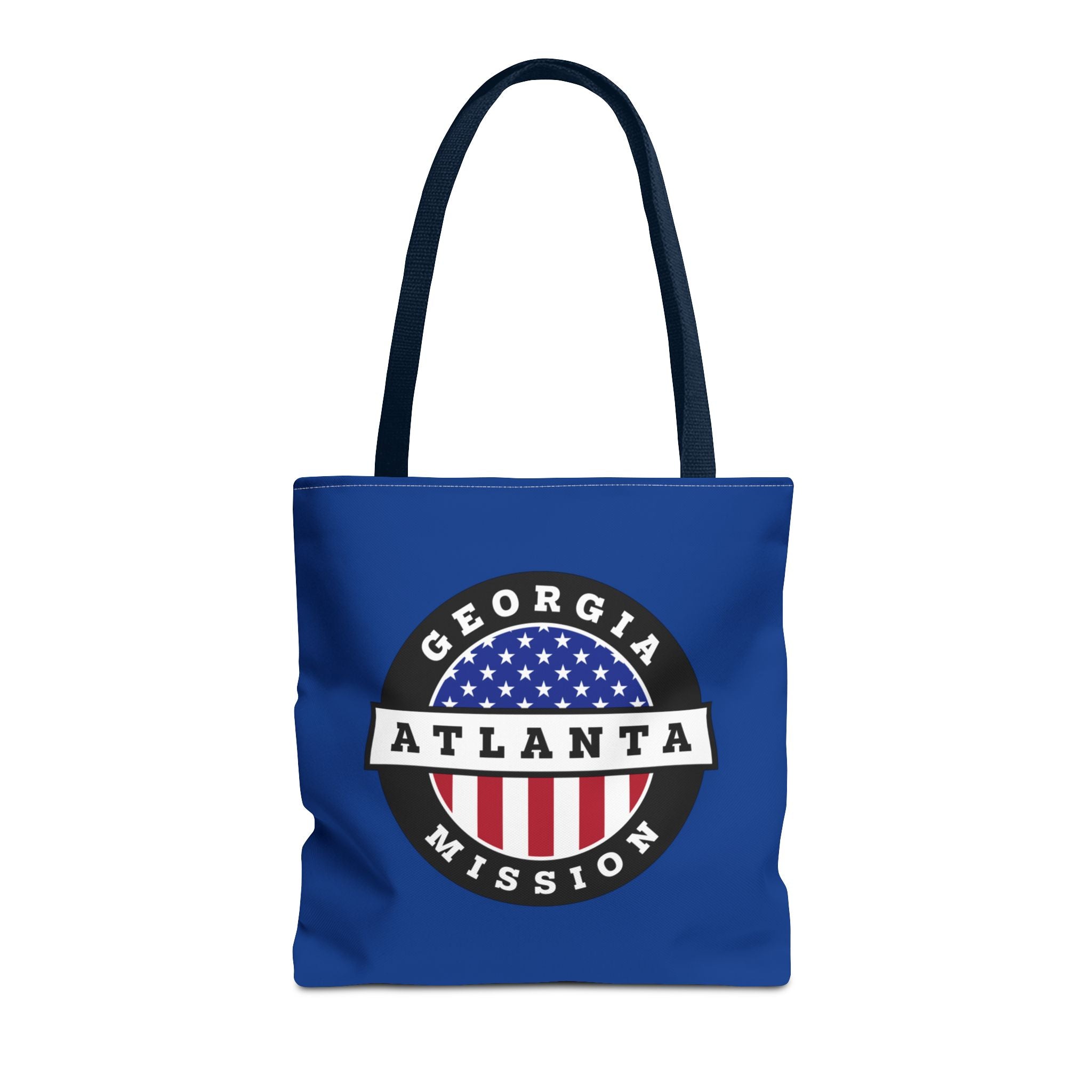 Georgia Atlanta Mission USA Flag Logo Tote Bag Blue - Mission Wishlist - LDS Missionary Gift Store