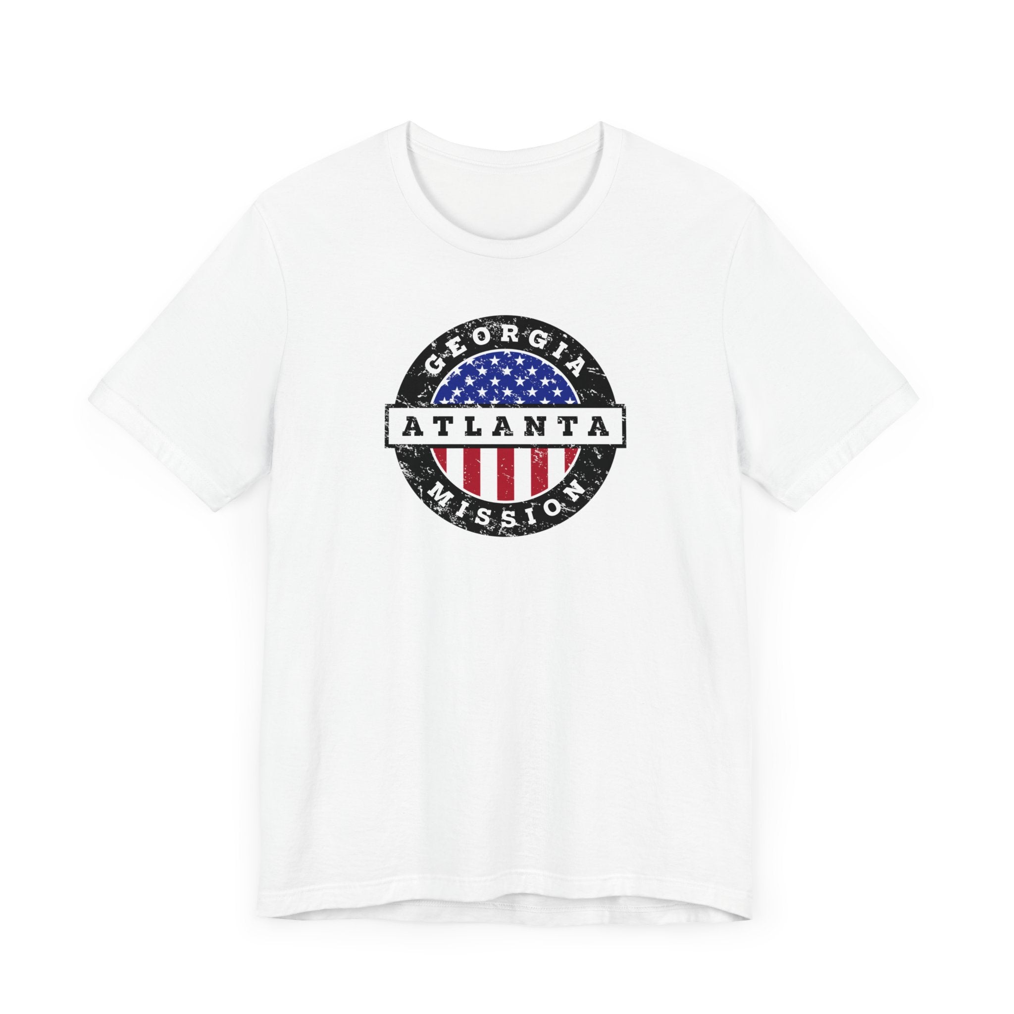 Georgia Atlanta Mission Vintage Circular USA Flag T-Shirt - Latter-Day Saint LDS Missionary Gift - Book of Mormon