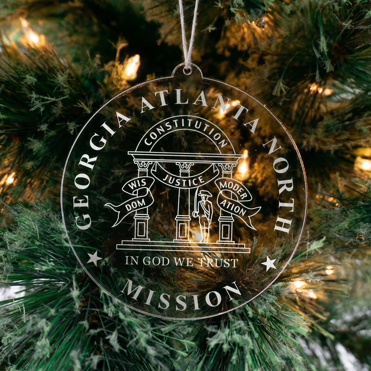 Georgia Atlanta North Mission Christmas Ornament - Latter-Day Saint LDS Missionary Gift - Book of Mormon