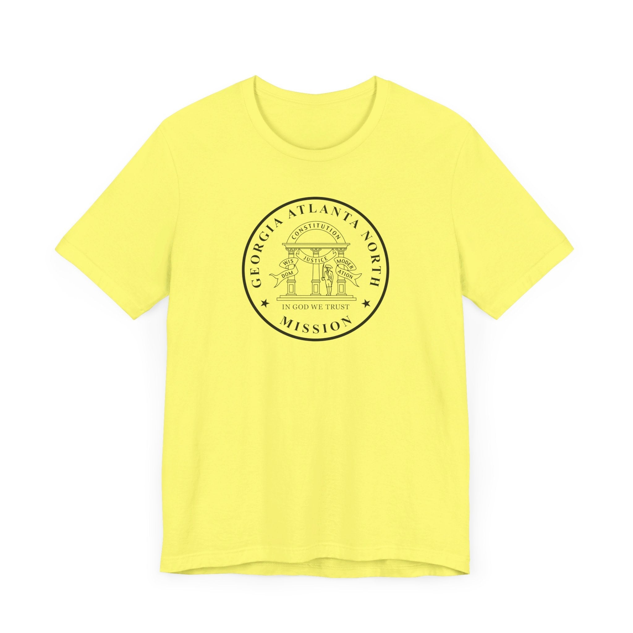Georgia Atlanta North Mission Circular Monochrome Logo T-Shirt - Latter-Day Saint LDS Missionary Gift - Book of Mormon