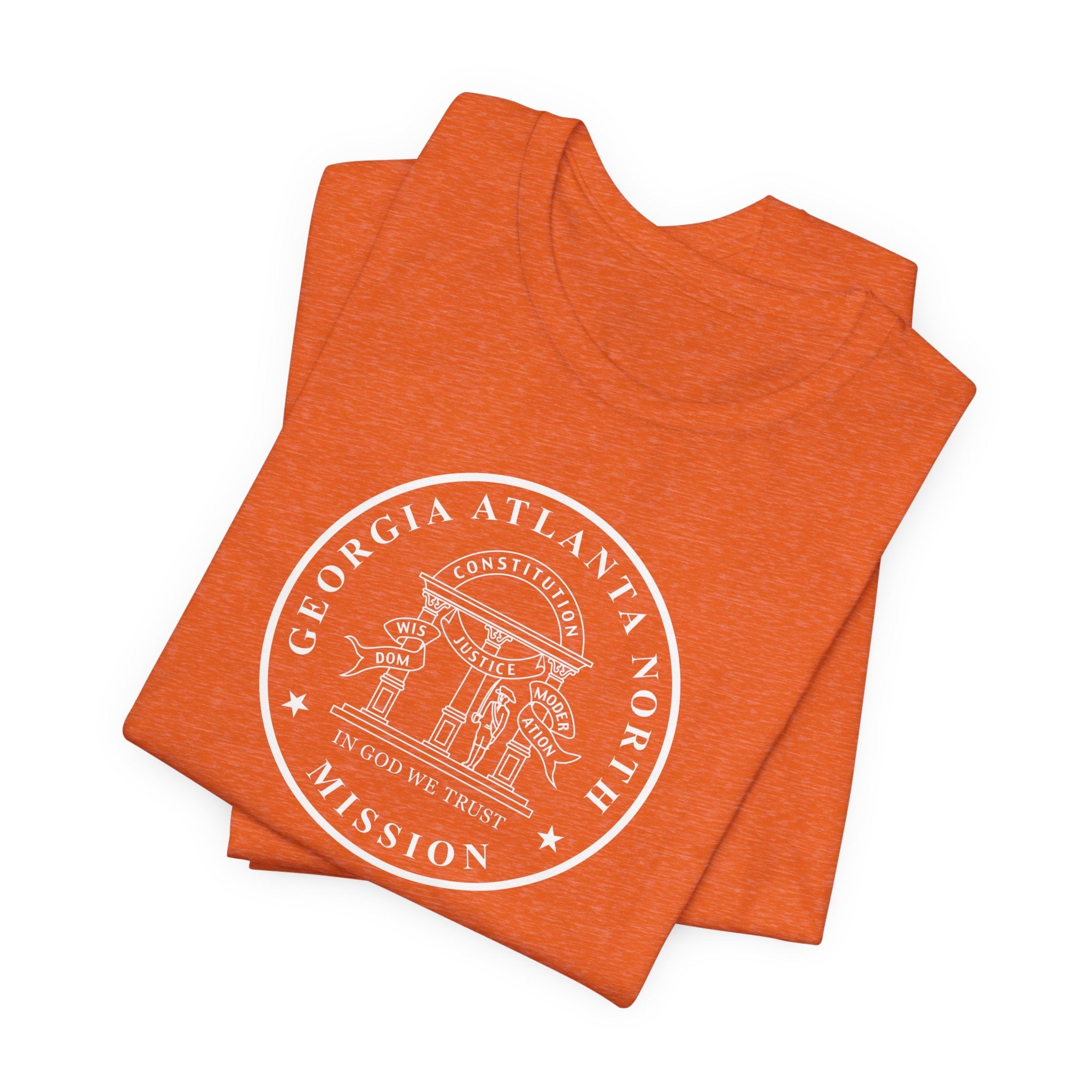 Georgia Atlanta North Mission Circular Monochrome Logo T-Shirt - Latter-Day Saint LDS Missionary Gift - Book of Mormon