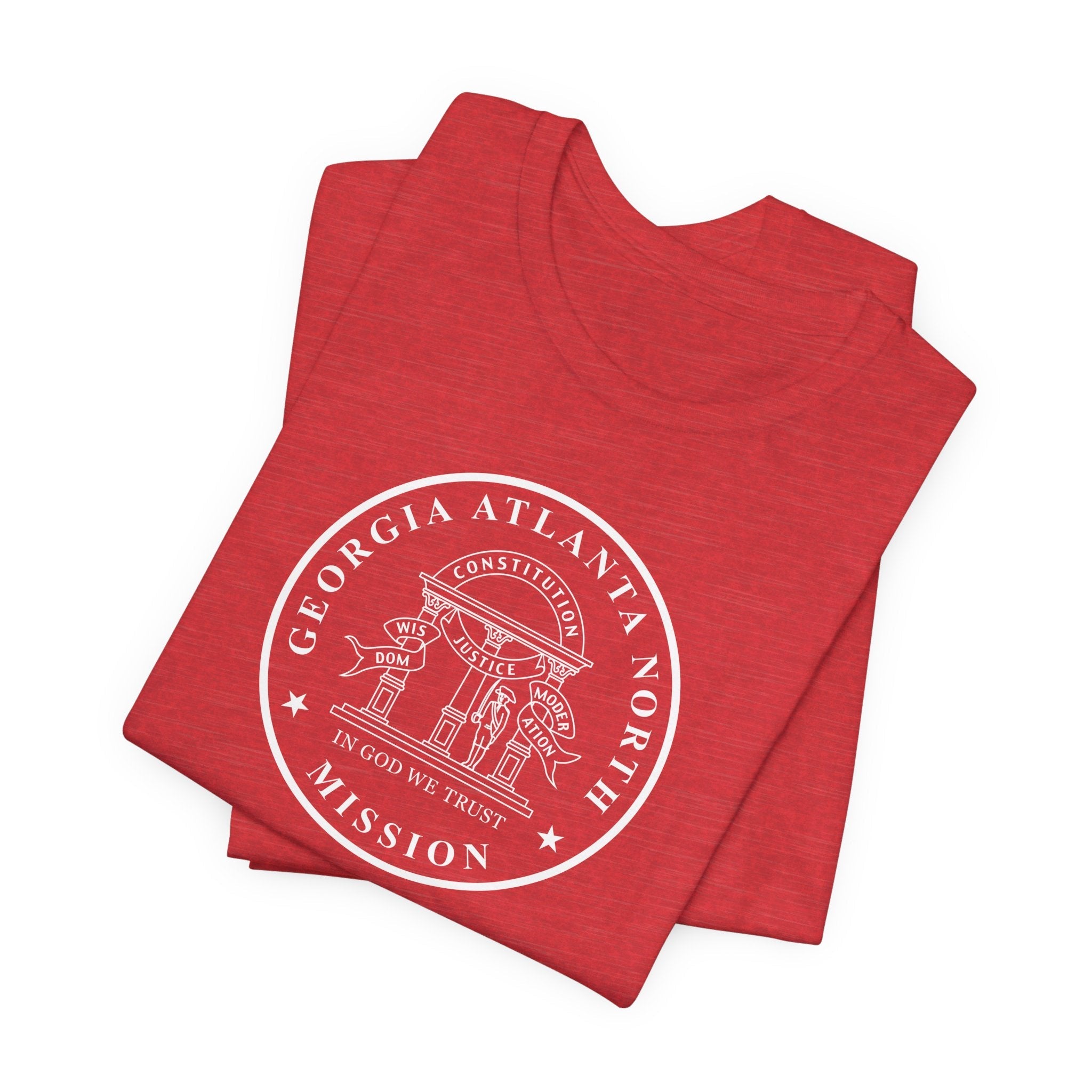 Georgia Atlanta North Mission Circular Monochrome Logo T-Shirt - Latter-Day Saint LDS Missionary Gift - Book of Mormon