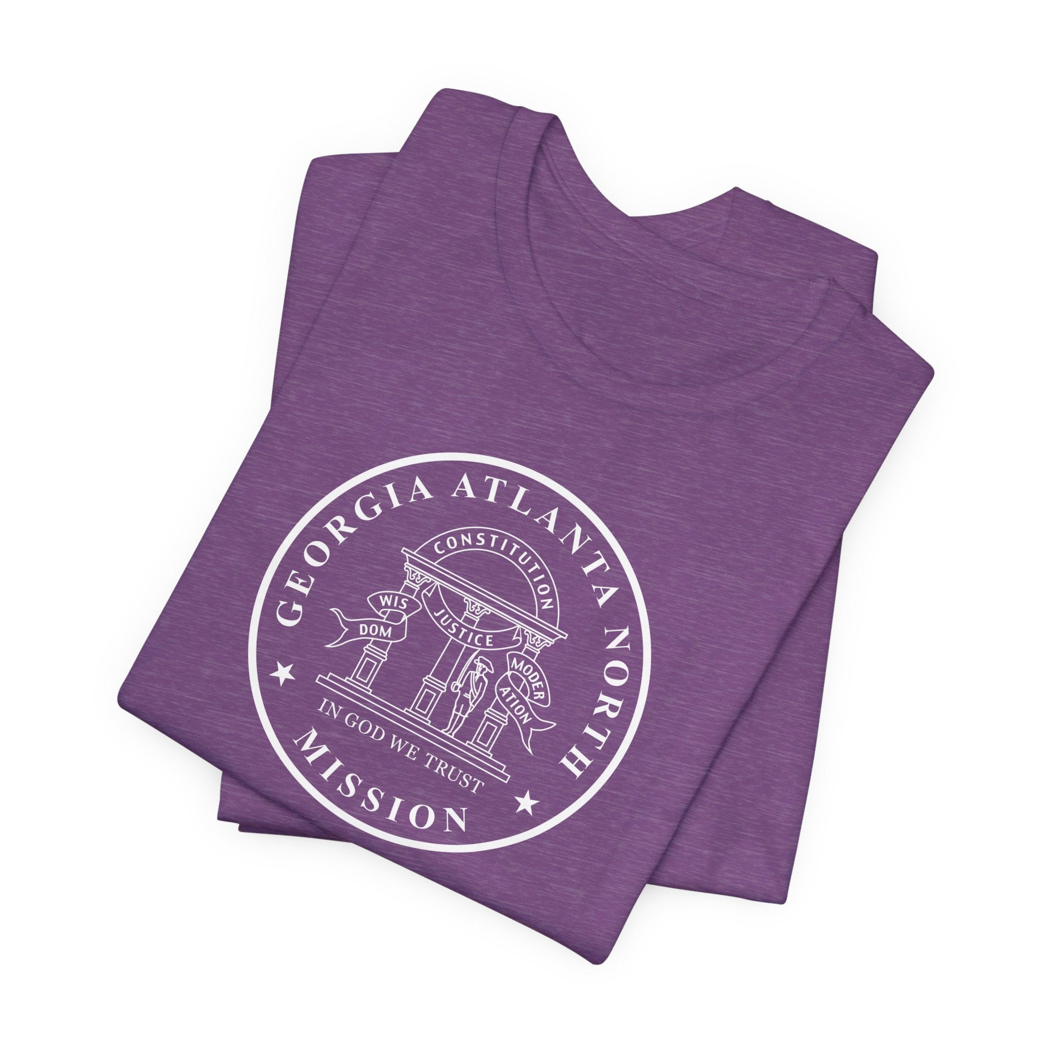 Georgia Atlanta North Mission Circular Monochrome Logo T-Shirt - Latter-Day Saint LDS Missionary Gift - Book of Mormon