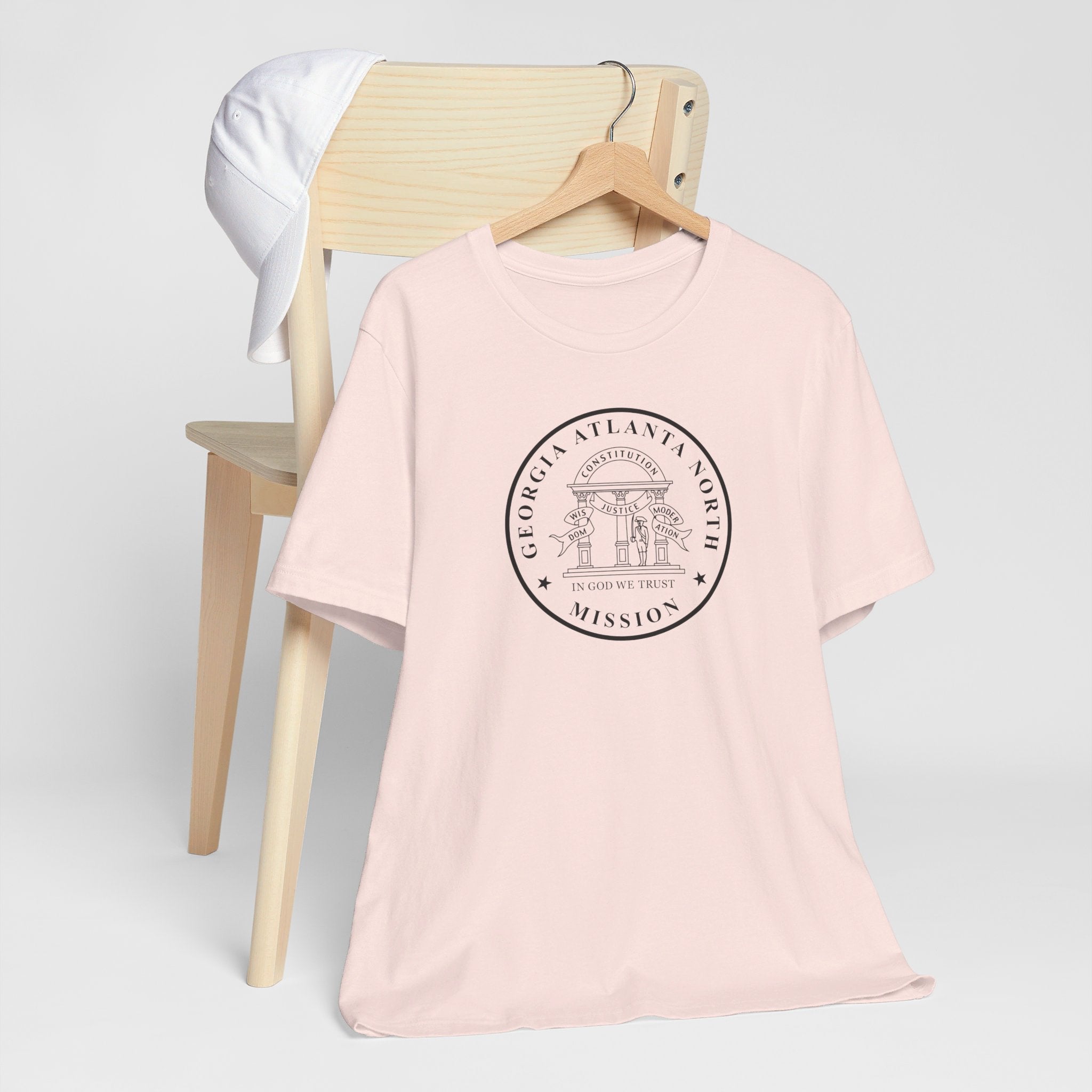 Georgia Atlanta North Mission Circular Monochrome Logo T-Shirt - Latter-Day Saint LDS Missionary Gift - Book of Mormon