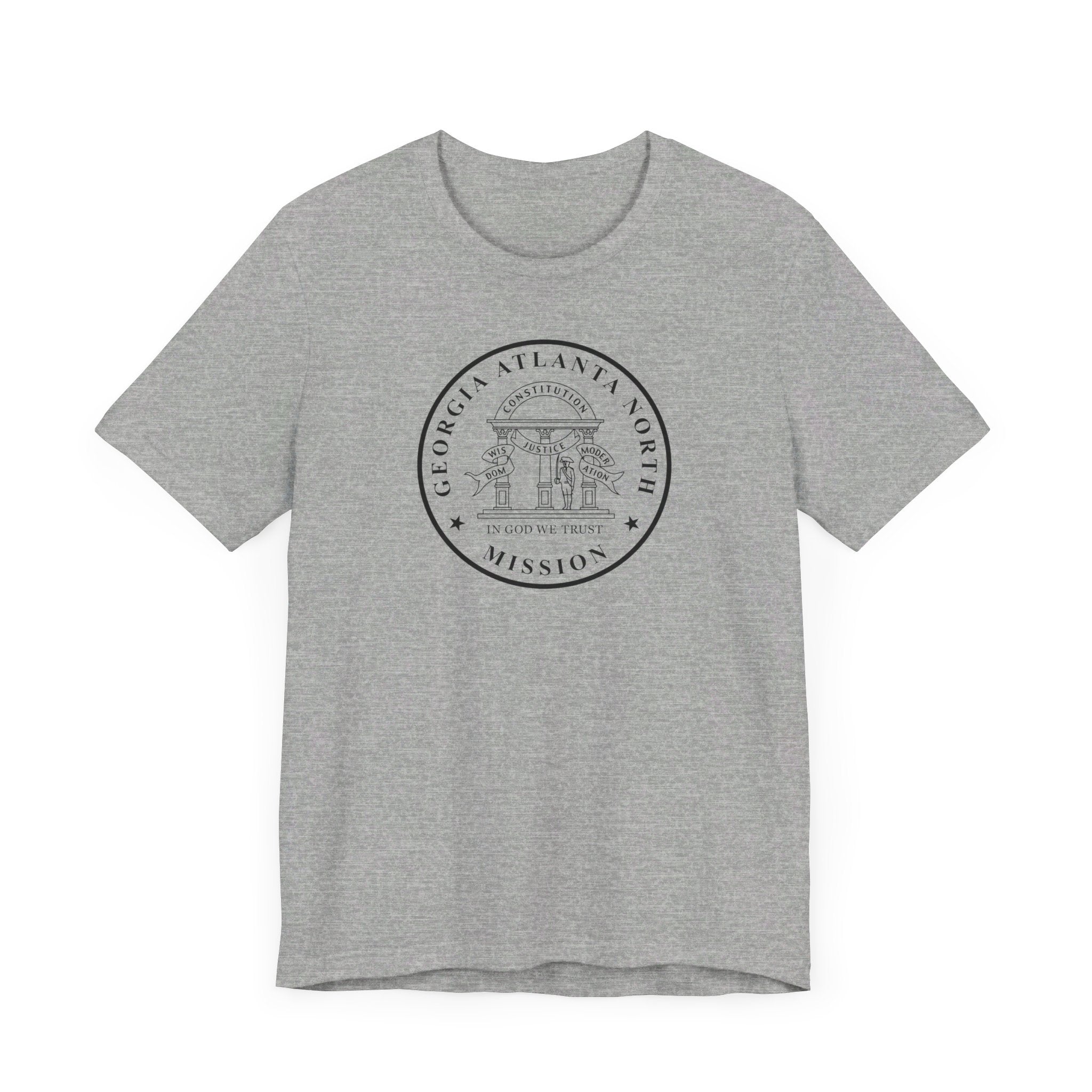 Georgia Atlanta North Mission Circular Monochrome Logo T-Shirt - Latter-Day Saint LDS Missionary Gift - Book of Mormon