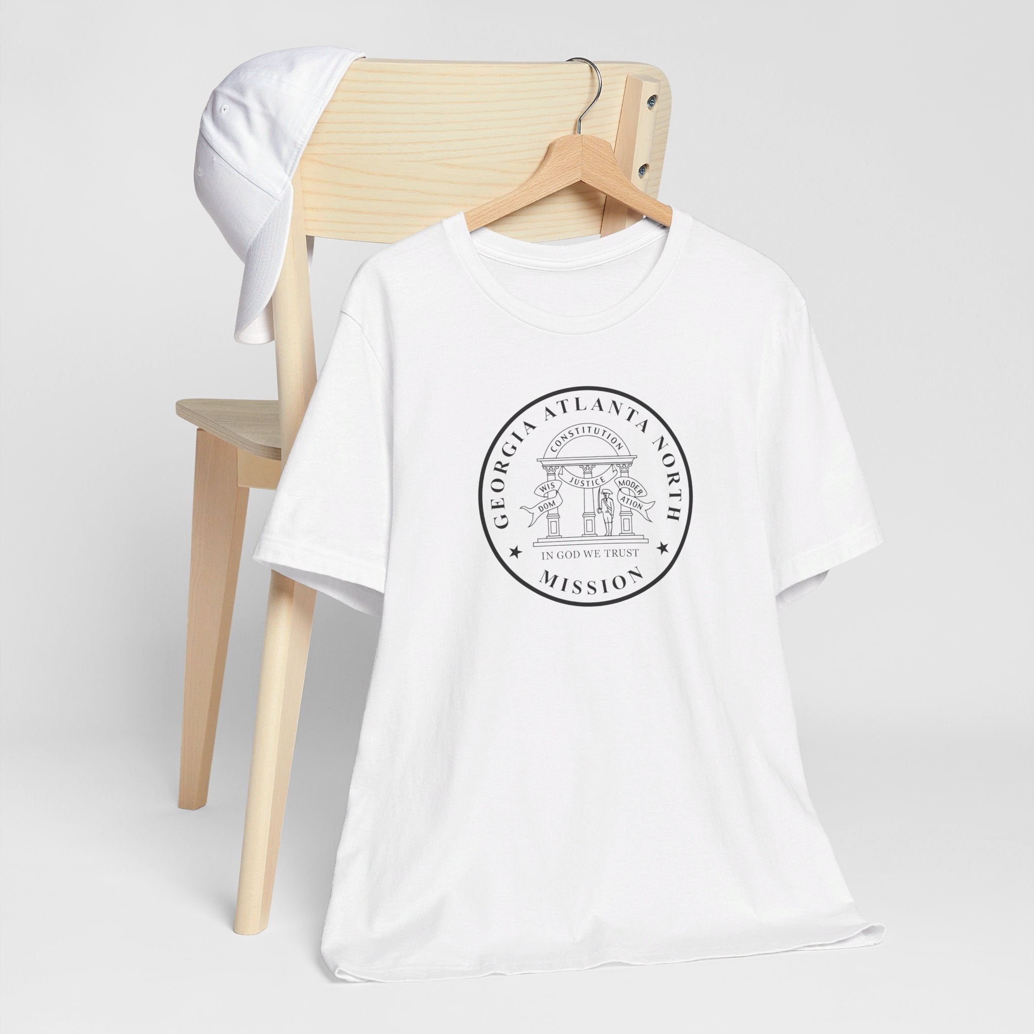 Georgia Atlanta North Mission Circular Monochrome Logo T-Shirt - Latter-Day Saint LDS Missionary Gift - Book of Mormon