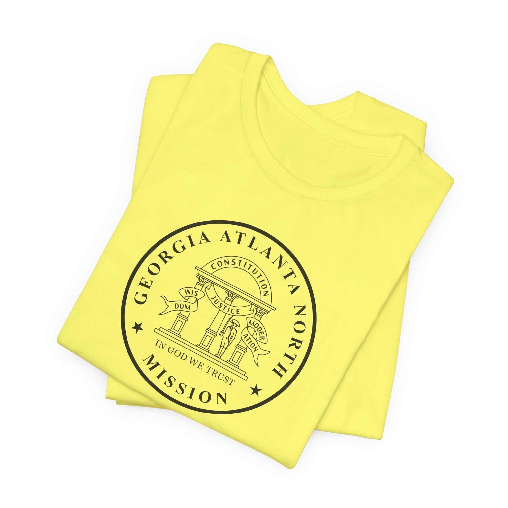 Georgia Atlanta North Mission Circular Monochrome Logo T-Shirt - Latter-Day Saint LDS Missionary Gift - Book of Mormon