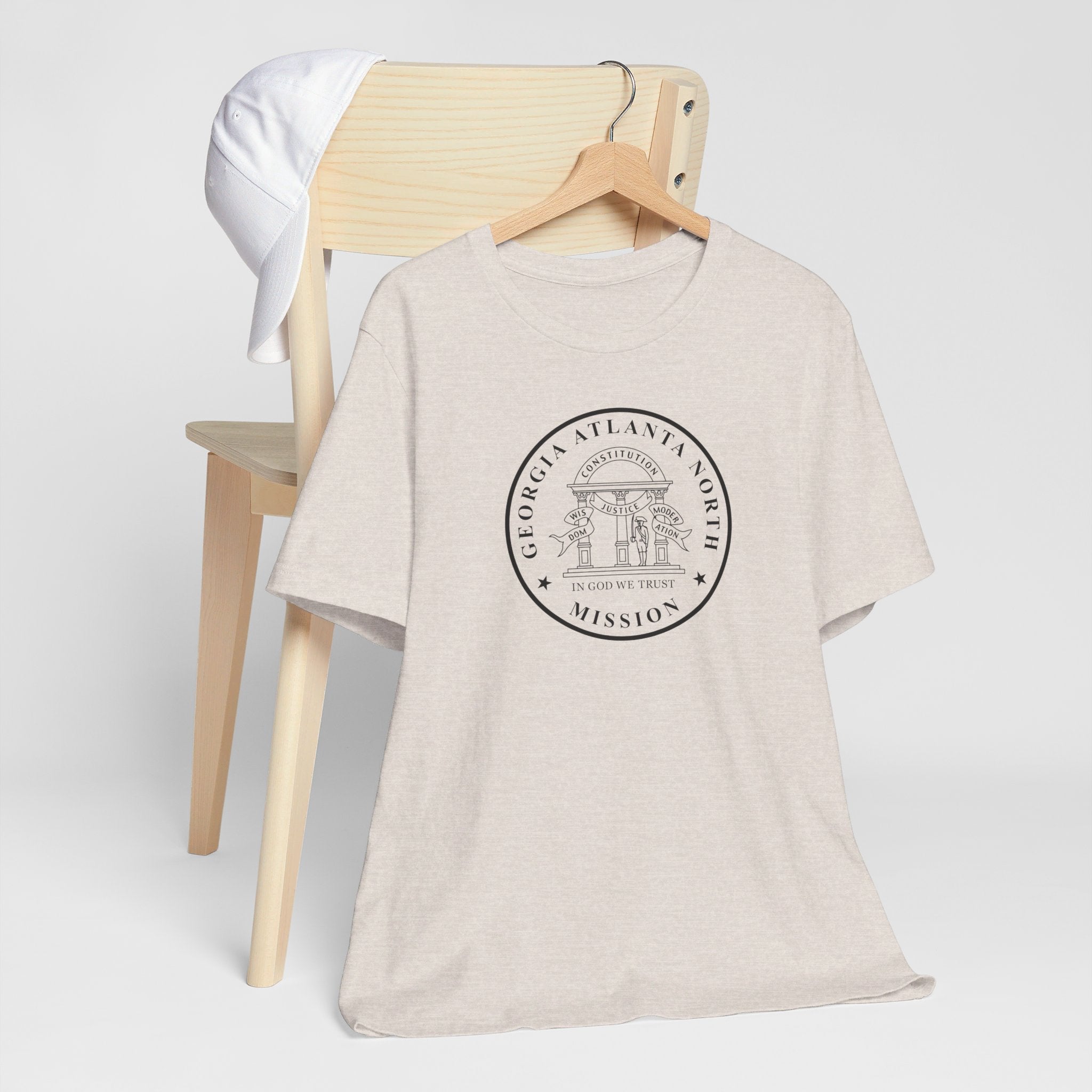 Georgia Atlanta North Mission Circular Monochrome Logo T-Shirt - Latter-Day Saint LDS Missionary Gift - Book of Mormon