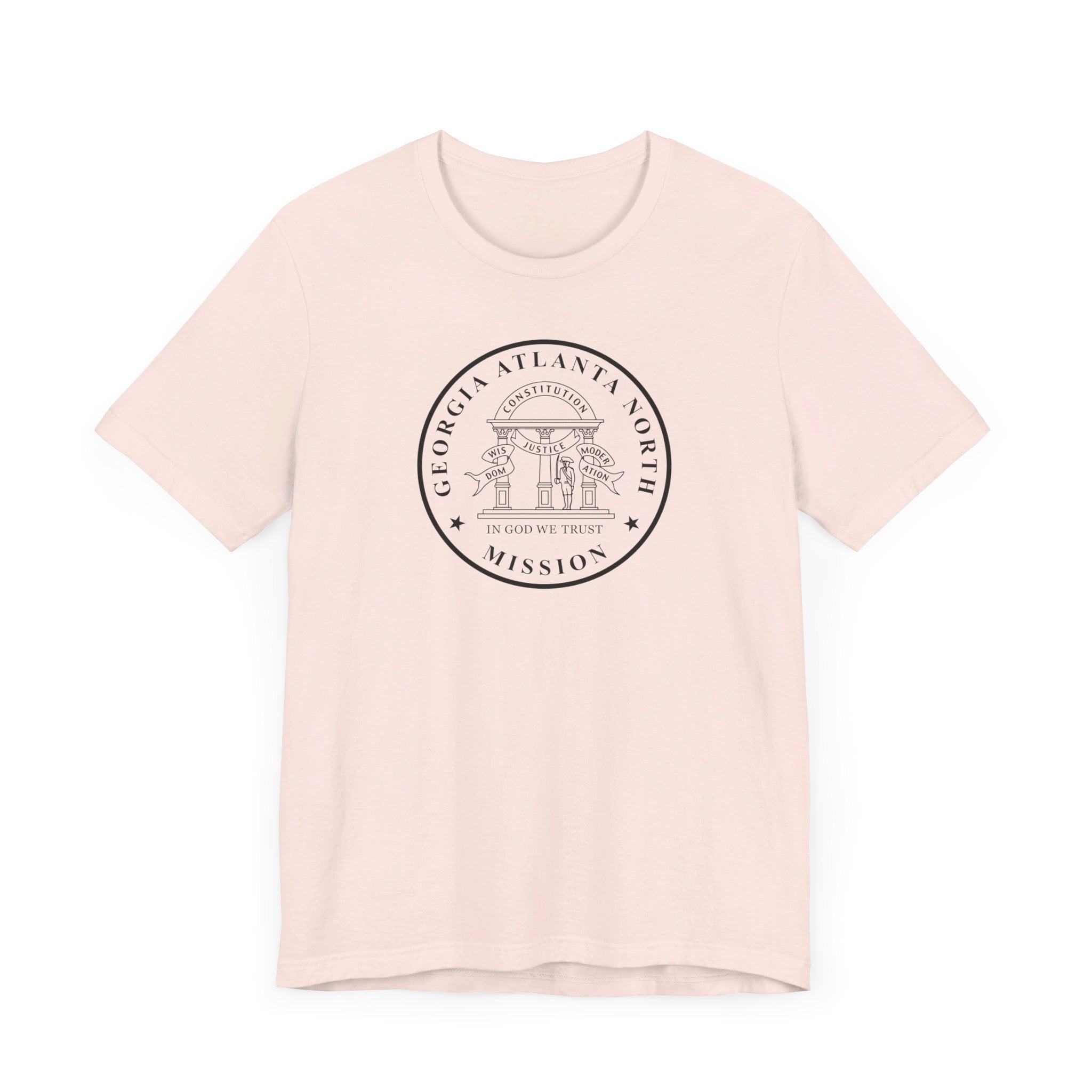 Georgia Atlanta North Mission Circular Monochrome Logo T-Shirt - Latter-Day Saint LDS Missionary Gift - Book of Mormon