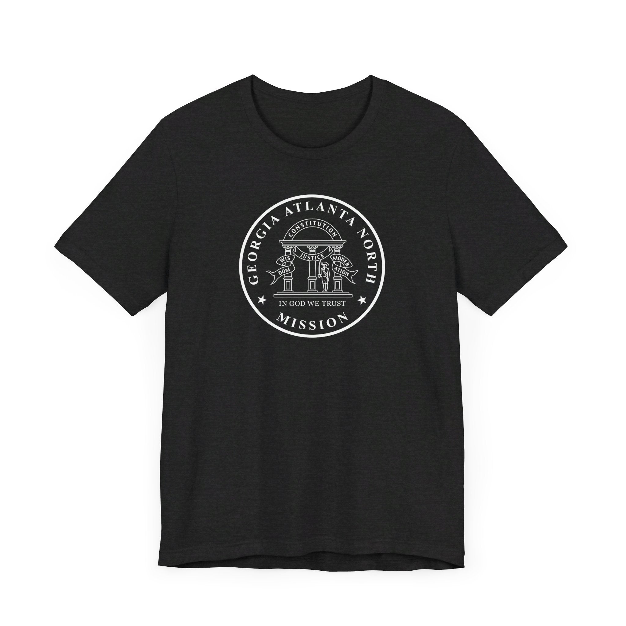 Georgia Atlanta North Mission Circular Monochrome Logo T-Shirt - Latter-Day Saint LDS Missionary Gift - Book of Mormon