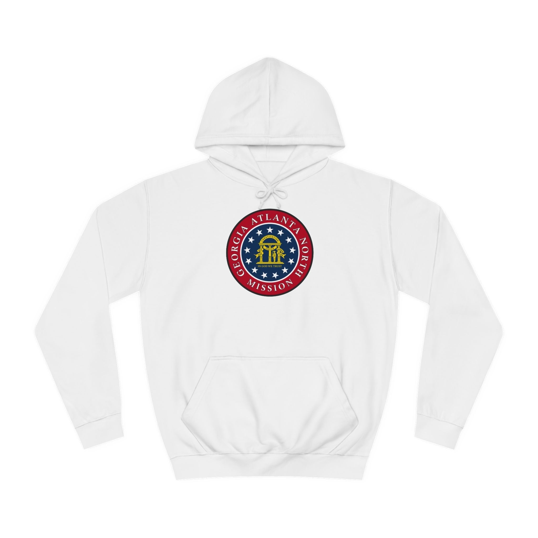 Georgia Atlanta North Mission State Flag Logo (Black Border) College Hoodie - Mission Wishlist - LDS Missionary Gift Store