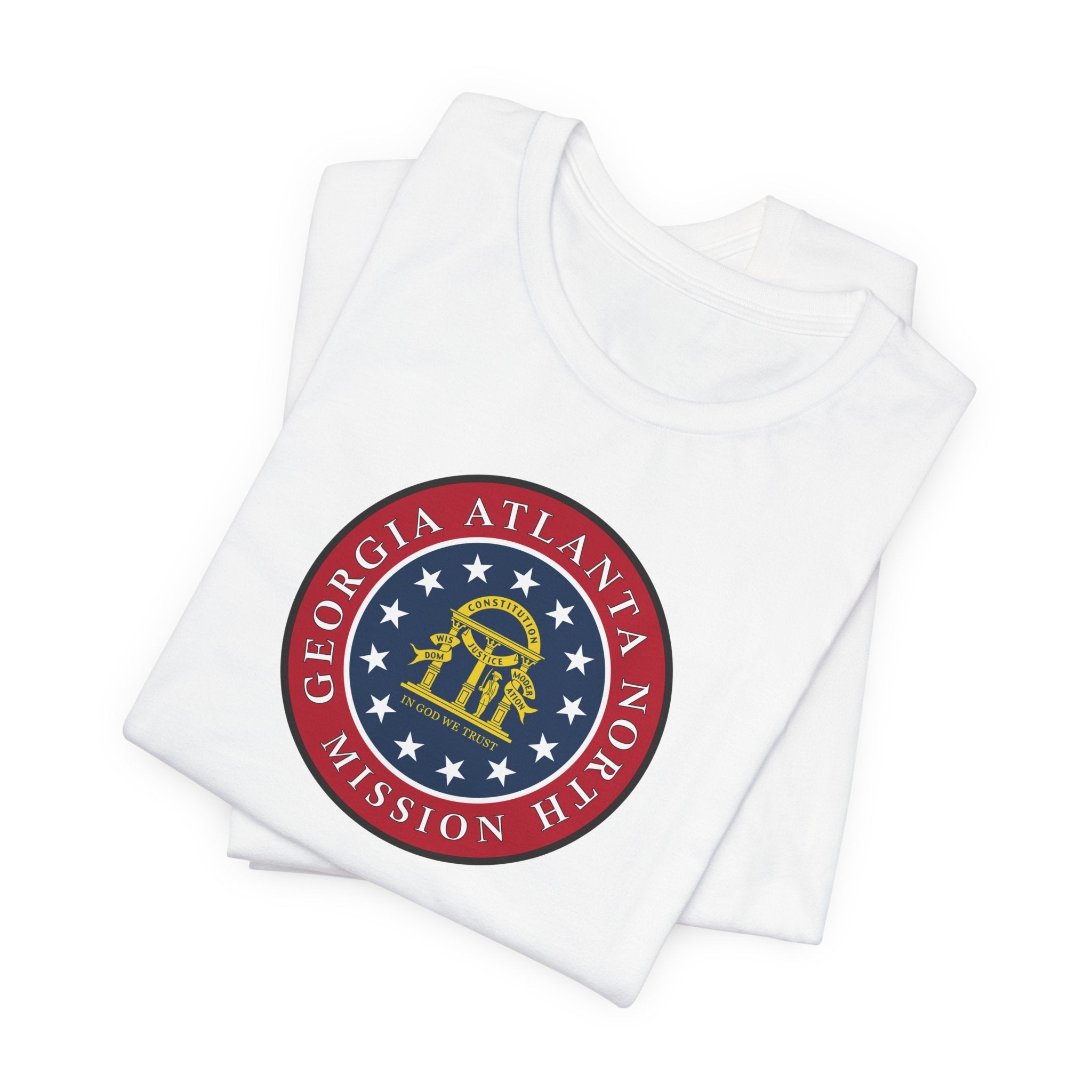Georgia Atlanta North Mission State Flag Logo (Black Border) T-shirt - Mission Wishlist - LDS Missionary Gift Store