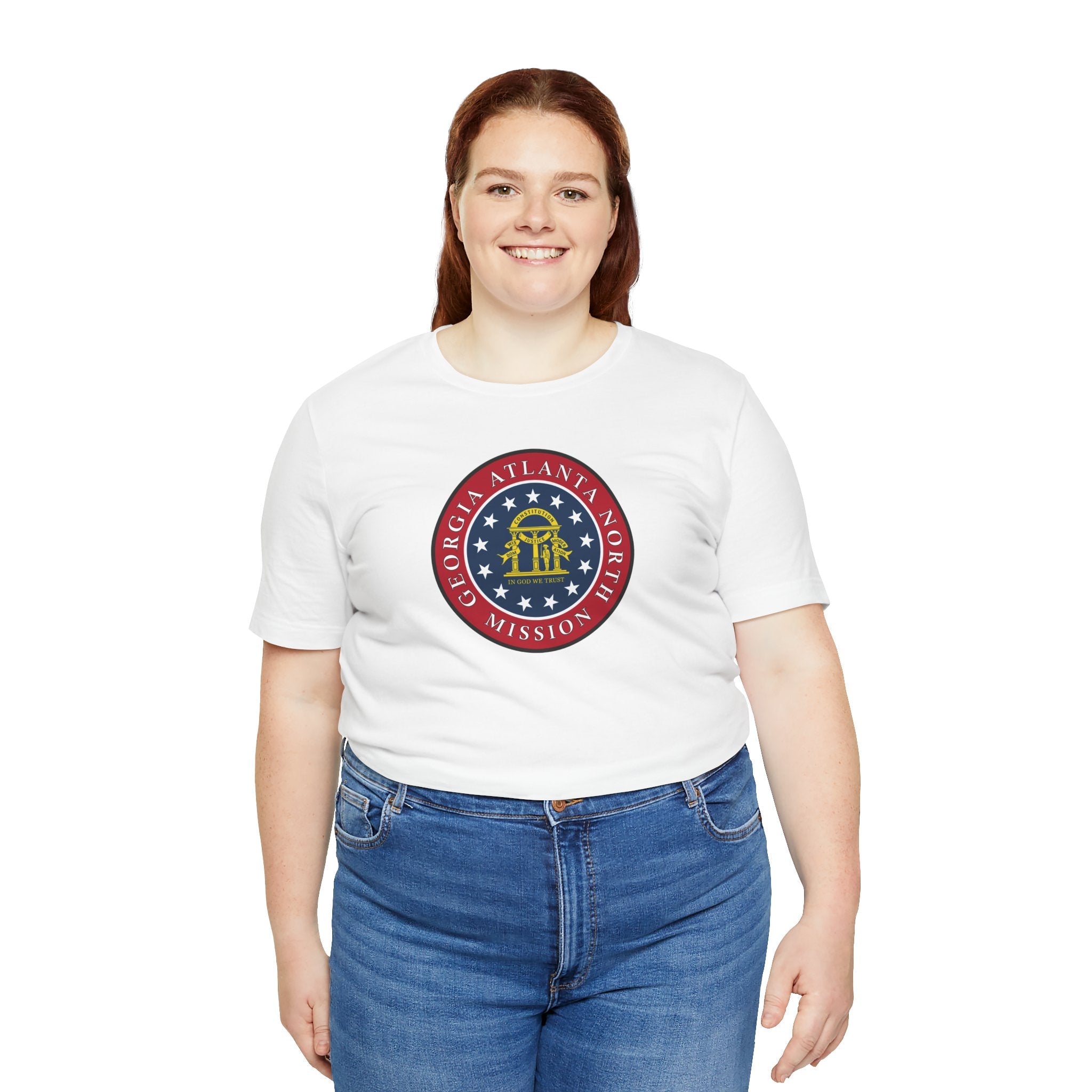 Georgia Atlanta North Mission State Flag Logo (Black Border) T-shirt - Mission Wishlist - LDS Missionary Gift Store