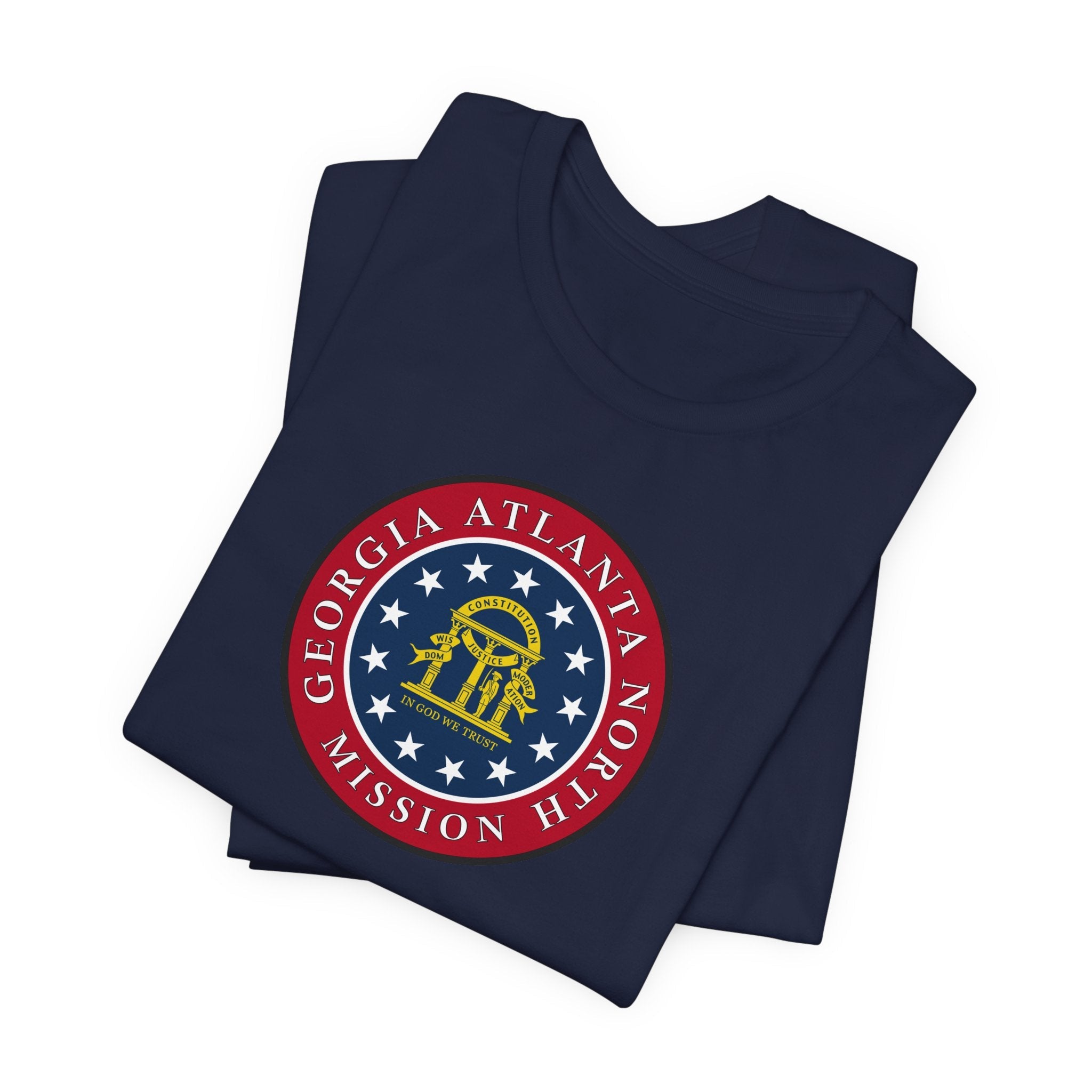 Georgia Atlanta North Mission State Flag Logo (Black Border) T-shirt - Mission Wishlist - LDS Missionary Gift Store