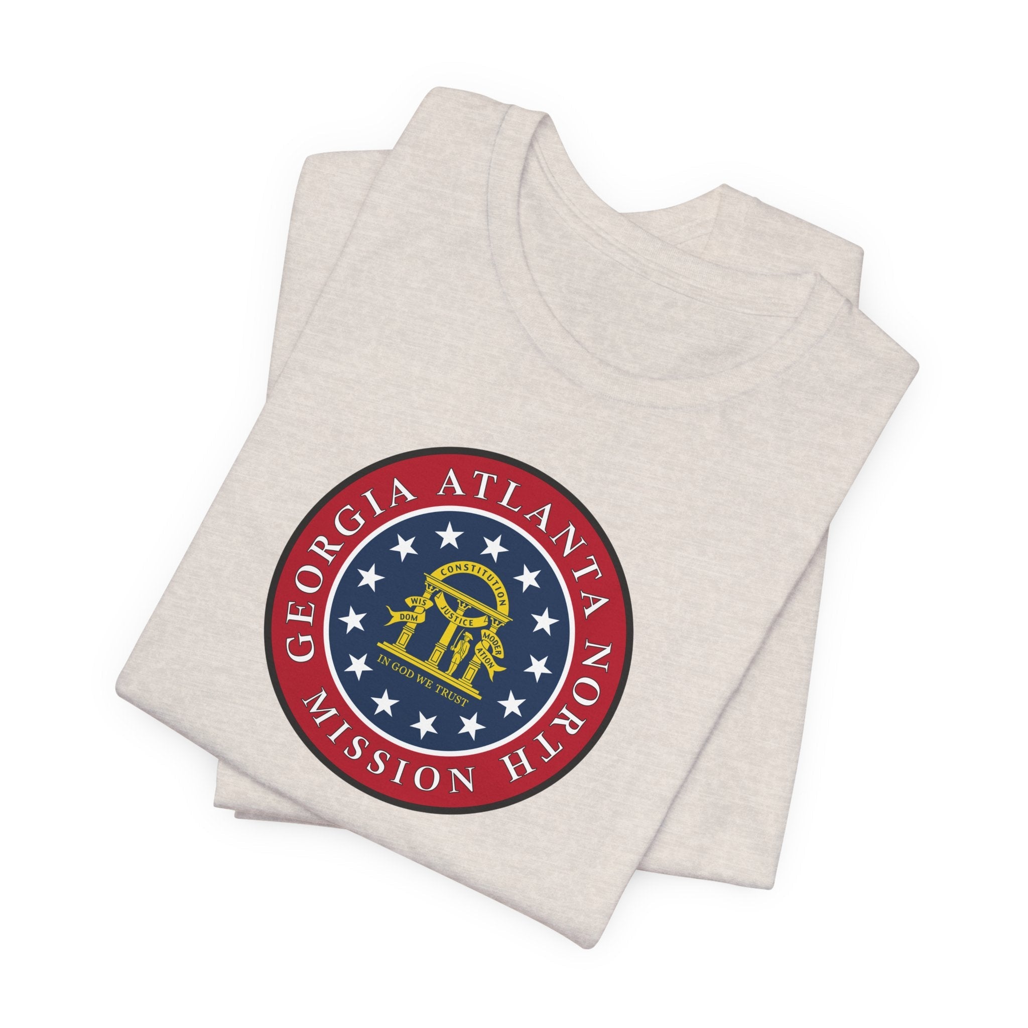 Georgia Atlanta North Mission State Flag Logo (Black Border) T-shirt - Mission Wishlist - LDS Missionary Gift Store