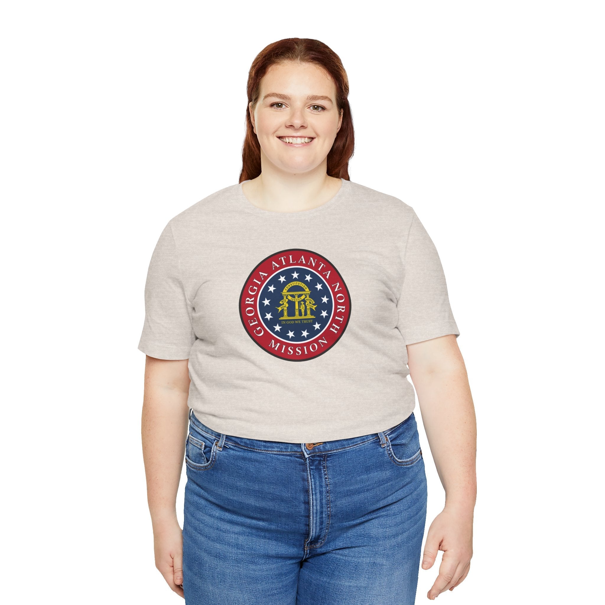Georgia Atlanta North Mission State Flag Logo (Black Border) T-shirt - Mission Wishlist - LDS Missionary Gift Store