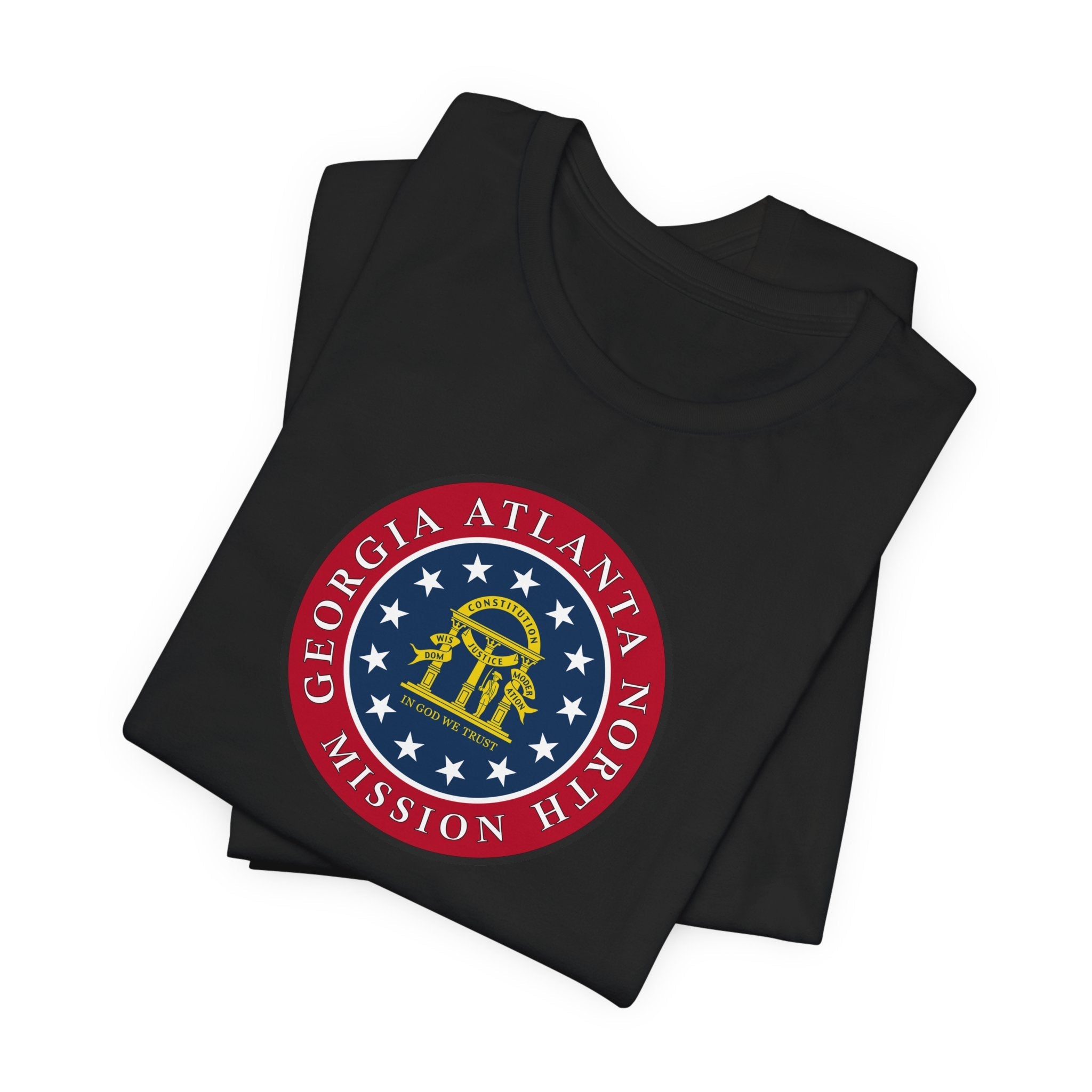 Georgia Atlanta North Mission State Flag Logo (Black Border) T-shirt - Mission Wishlist - LDS Missionary Gift Store