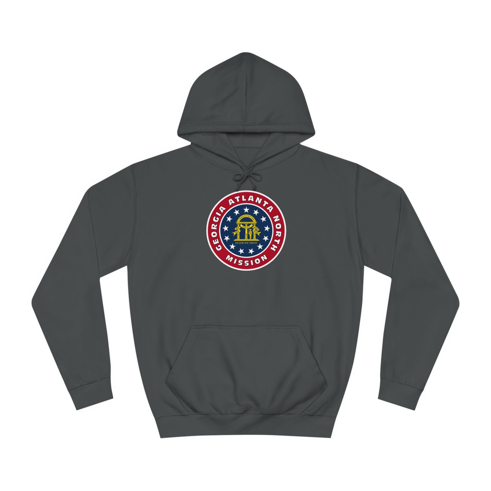 Georgia Atlanta North Mission State Flag Logo (White Border) College Hoodie