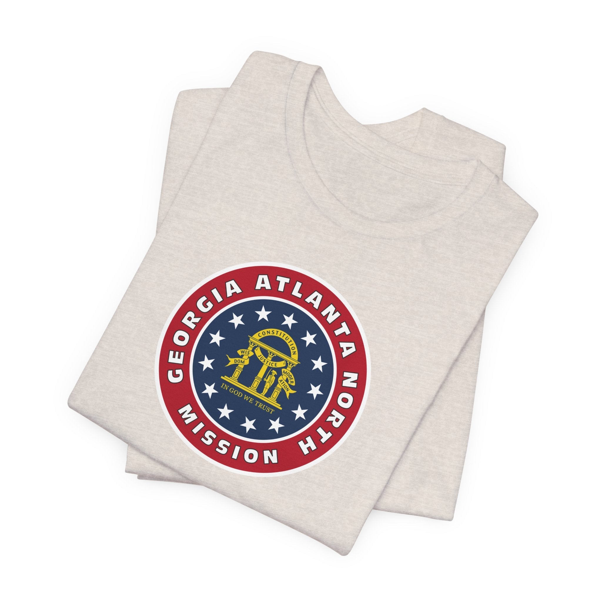 Georgia Atlanta North Mission State Flag Logo (White Border) T-shirt - Mission Wishlist - LDS Missionary Gift Store