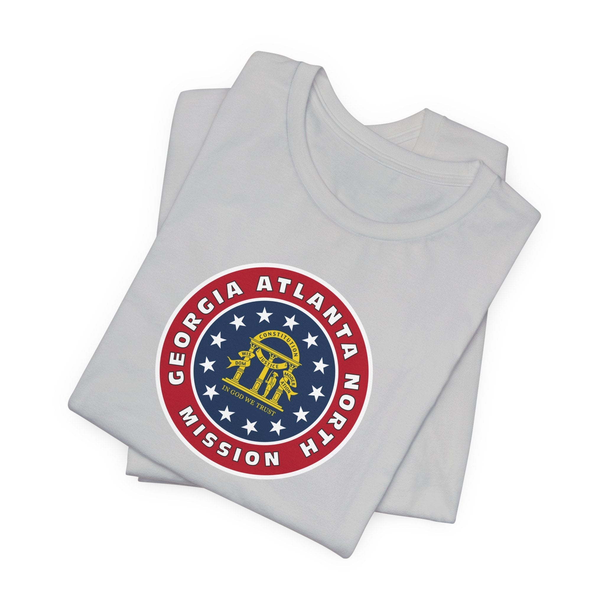 Georgia Atlanta North Mission State Flag Logo (White Border) T-shirt - Mission Wishlist - LDS Missionary Gift Store