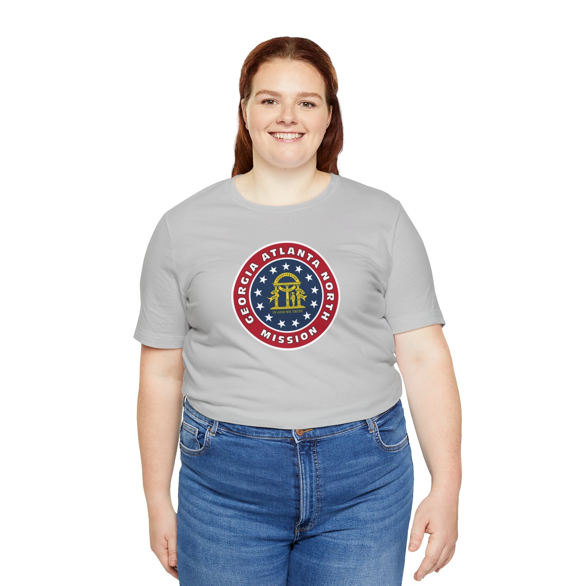 Georgia Atlanta North Mission State Flag Logo (White Border) T-shirt - Mission Wishlist - LDS Missionary Gift Store