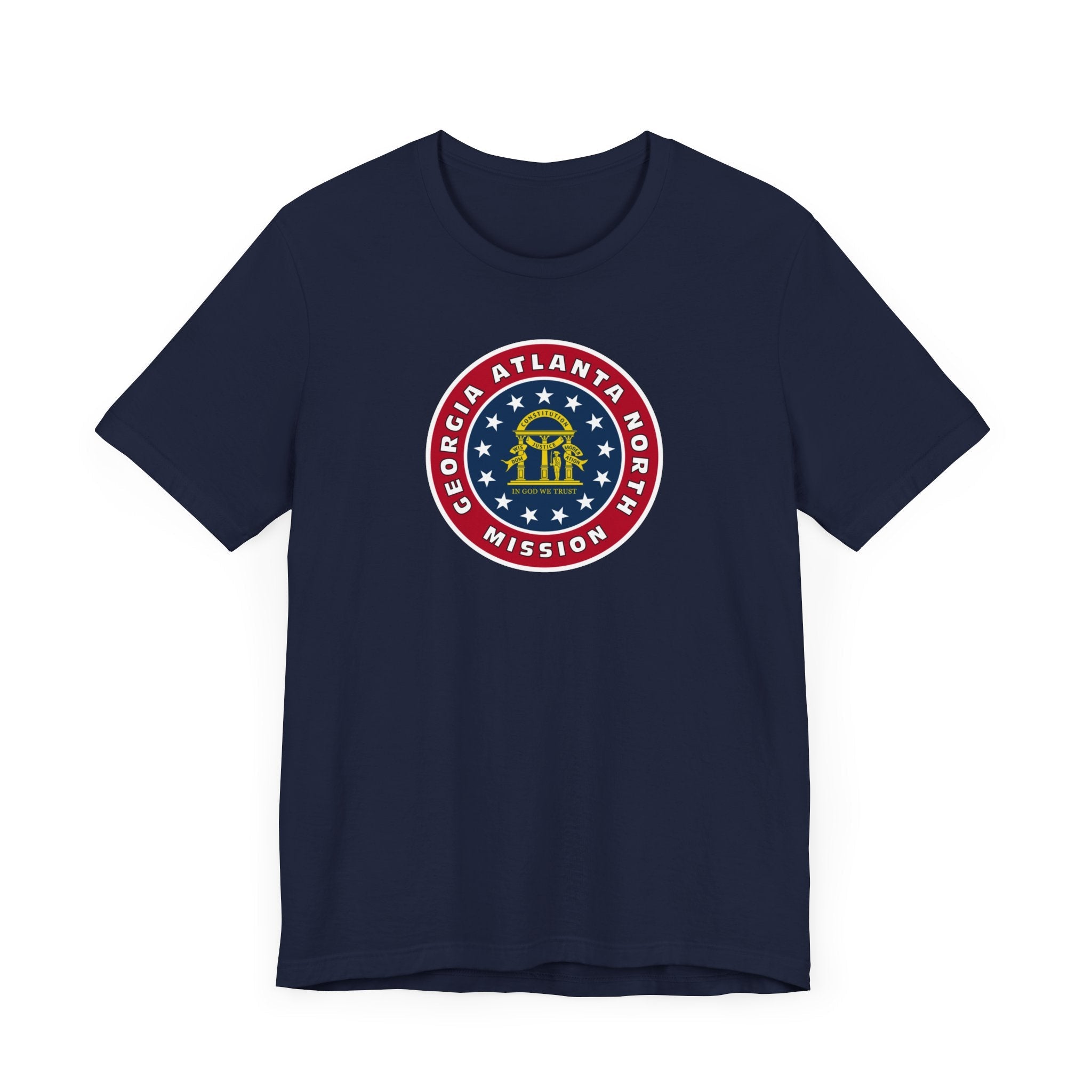 Georgia Atlanta North Mission State Flag Logo (White Border) T-shirt - Mission Wishlist - LDS Missionary Gift Store